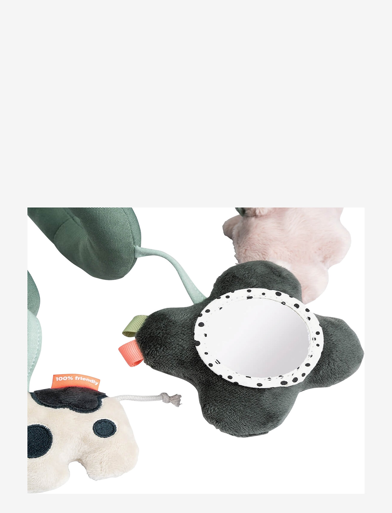 Done by Deer - Activity spiral Tiny farm Green - stroller toys - green - 1