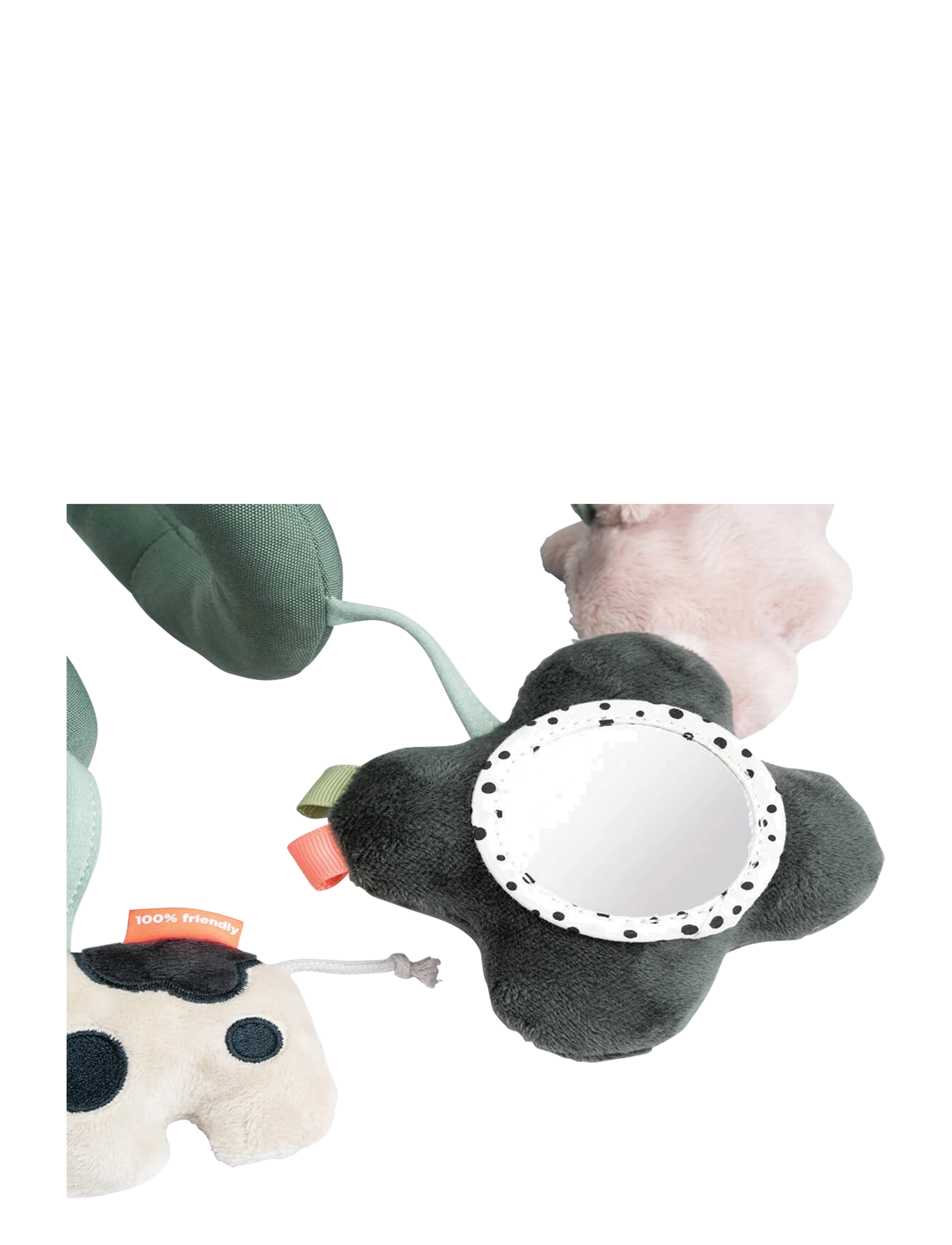 Done by Deer - Activity spiral Tiny farm Green - stroller toys - green - 1