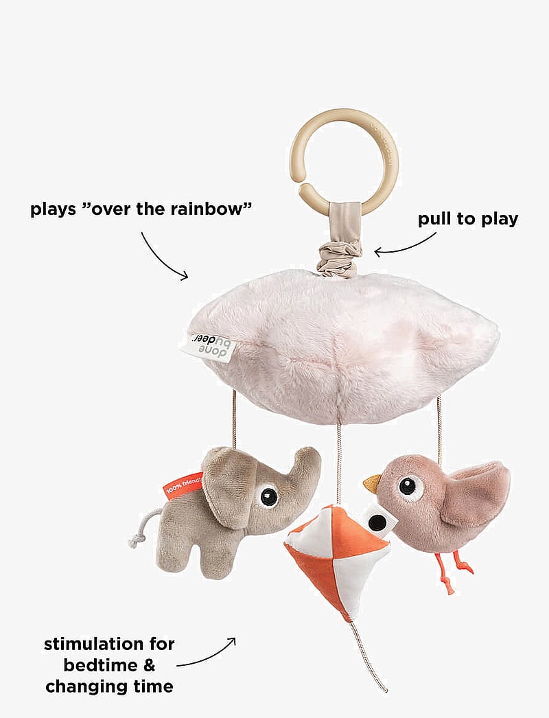 Done by Deer - Musical mobile Playground Powder - baby-mobiles - powder - 1