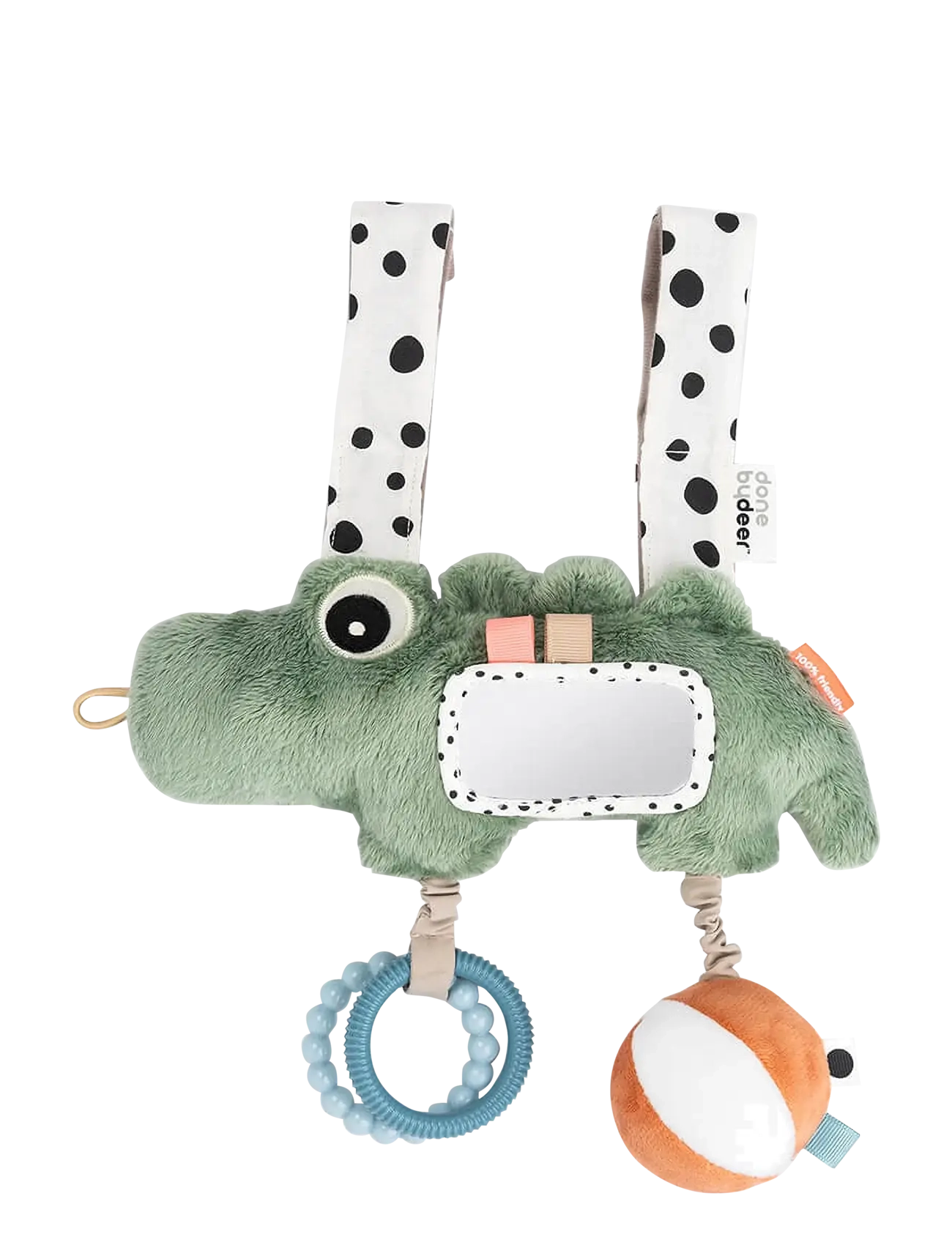Done by Deer Hanging Activity Toy Croco Green, Børn, Hængende Krokodille Aktivitetslegetøj, Grøn, Str: 29X 23X 7CM