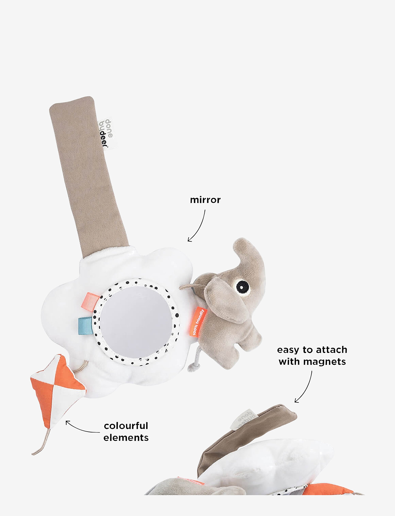 Done by Deer - Pram mobile Playground Colour mix - zabawki do wózka - colour mix - 1
