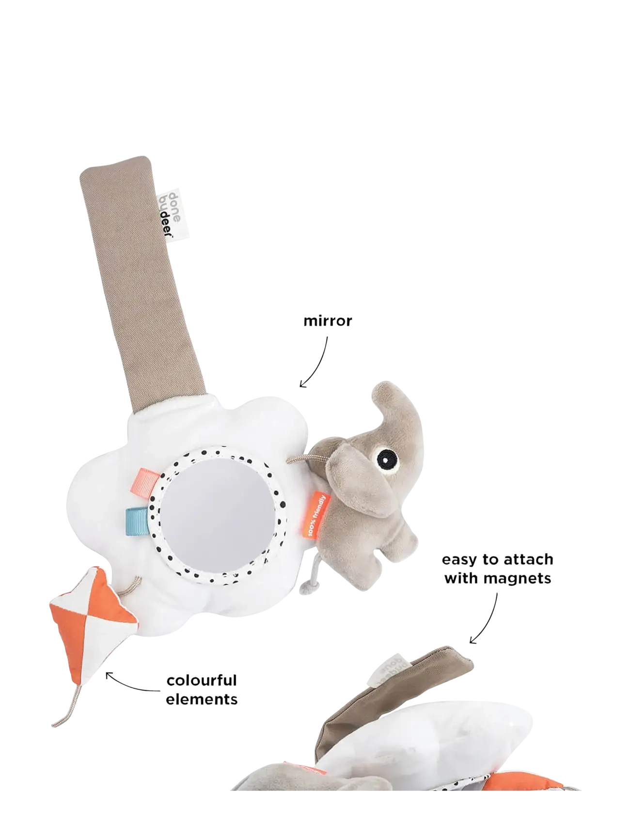 Done by Deer - Pram mobile Playground Colour mix - kinderwagen-spielzeug - colour mix - 1