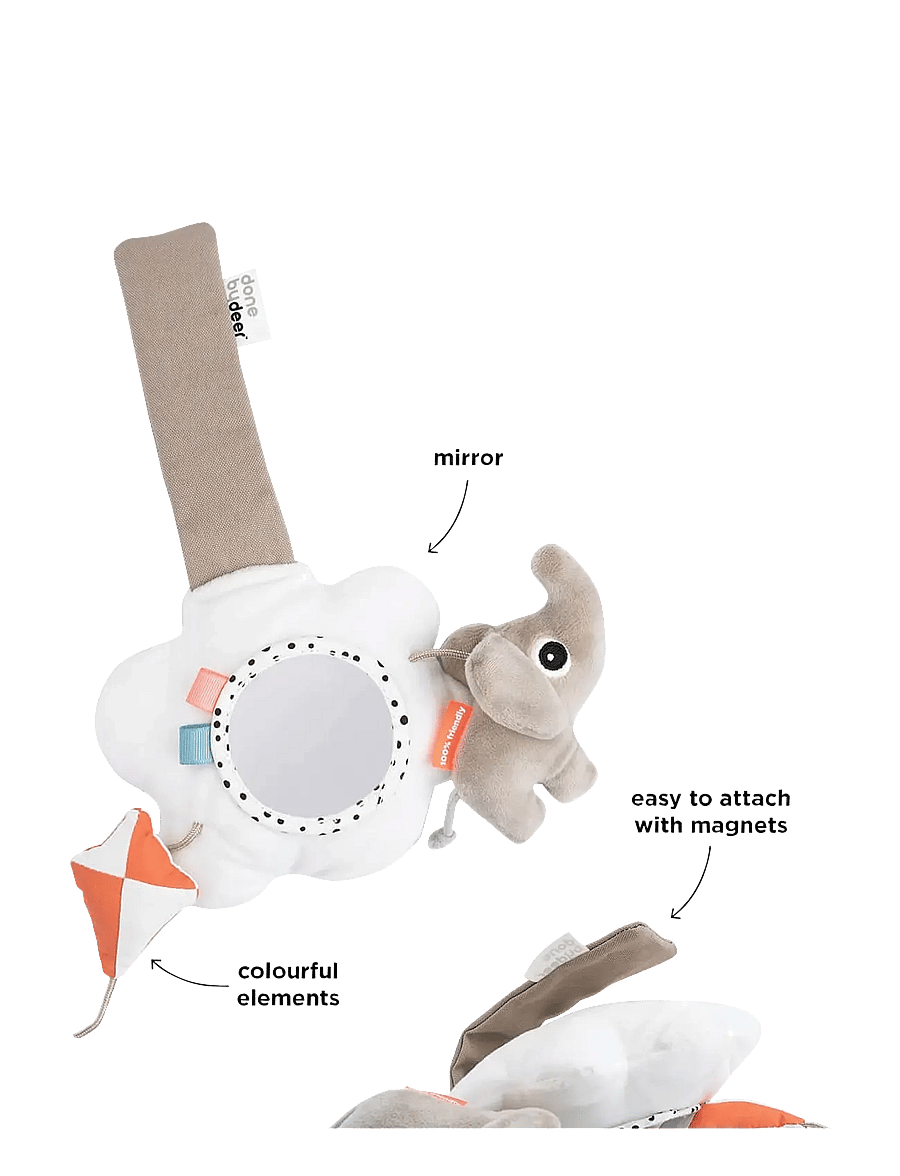 Done by Deer - Pram mobile Playground Colour mix - kinderwagen-spielzeug - colour mix - 1