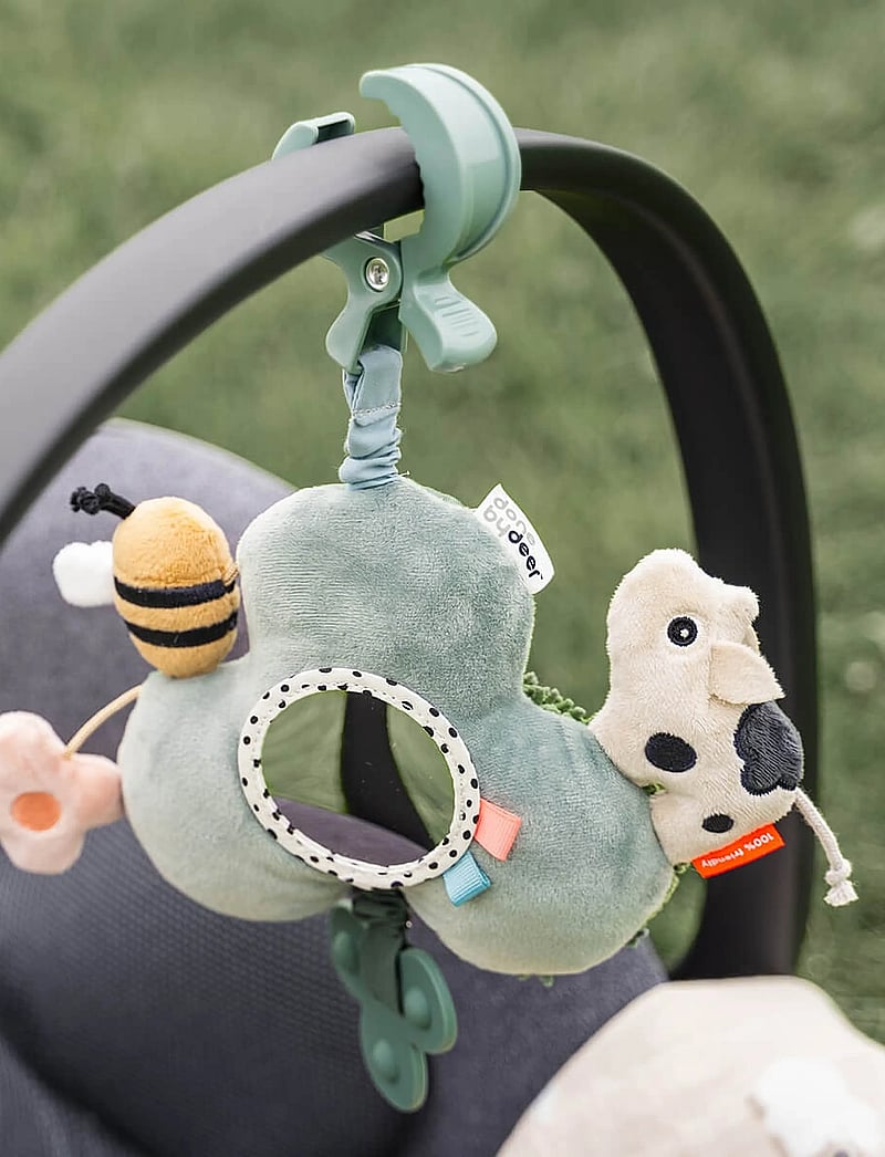 Done by Deer - Activity mirror w/clip Tiny farm Green - motoorsete oskuste mänguasjad - green - 0