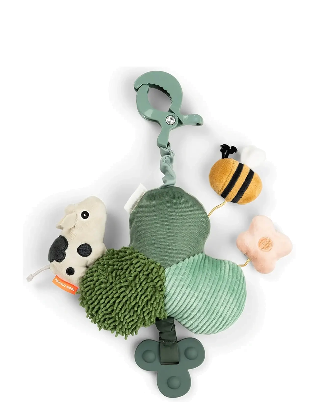 Done by Deer - Activity mirror w/clip Tiny farm Green - motorik-spielzeug - green - 2