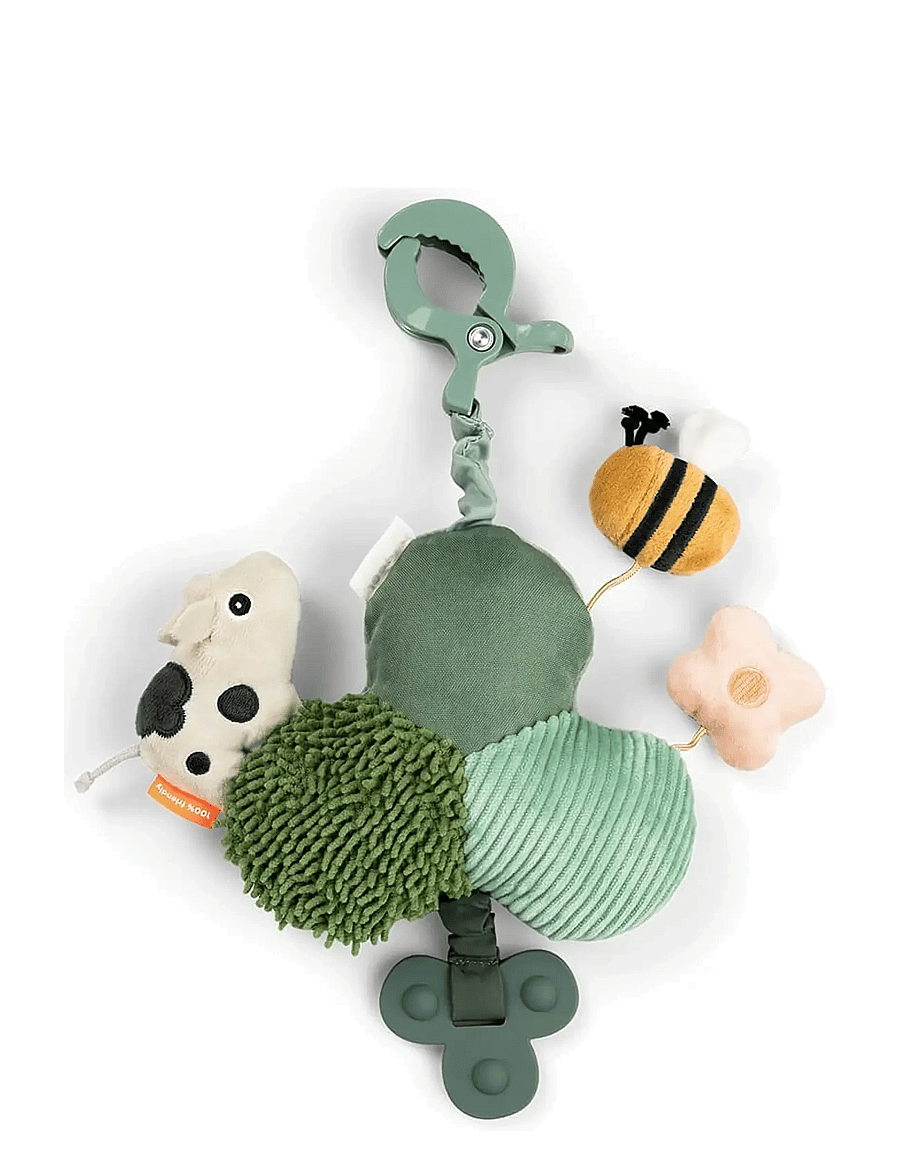 Done by Deer - Activity mirror w/clip Tiny farm Green - motorik-spielzeug - green - 2