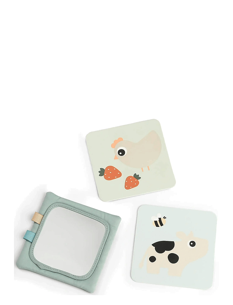 Done by Deer - Baby contrast card holder Tiny farm Green - interaktives spielzeug - green - 2