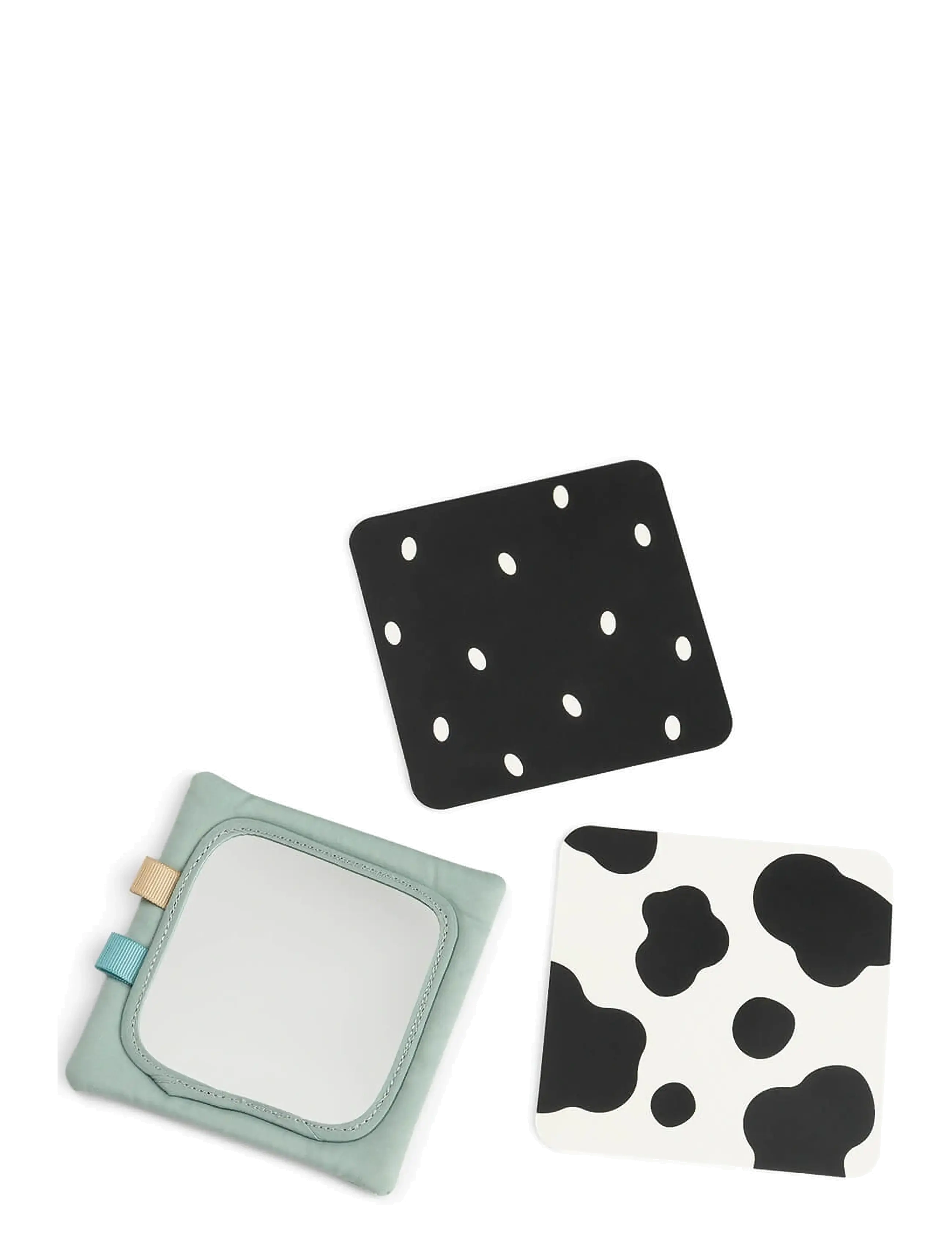 Done by Deer - Baby contrast card holder Tiny farm Green - interaktivt legetøj - green - 3