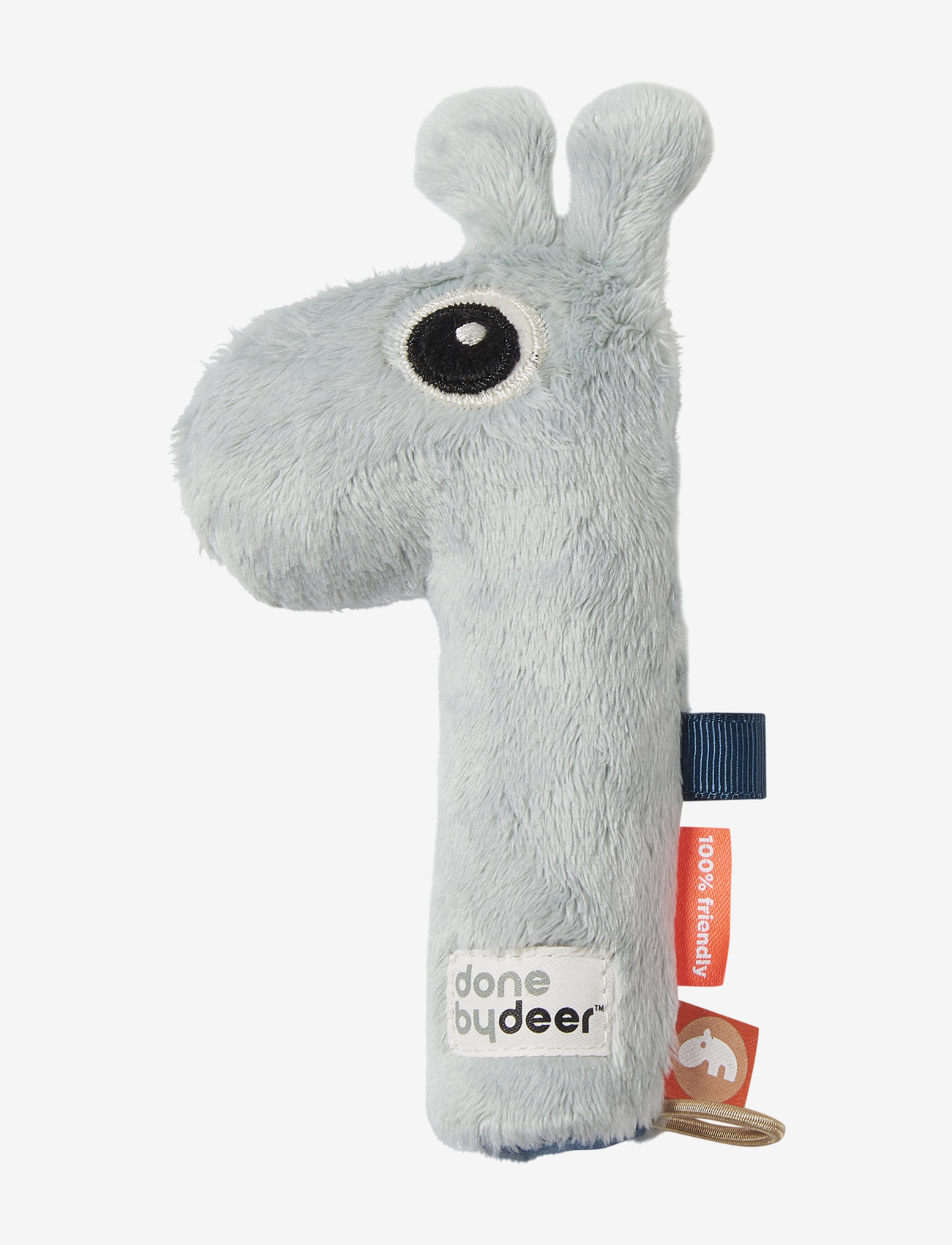 Done by Deer Squeaker Rattle Raffi Blue, Børn, Rattles, Blå, Str: 17X 7X 3CM