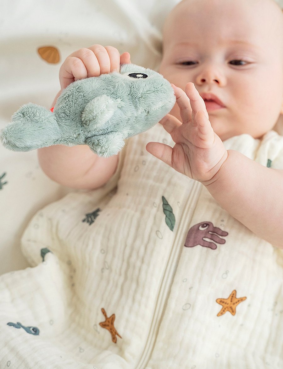 Done by Deer - Tiny sensory rattle Wally Blue - blue - 0