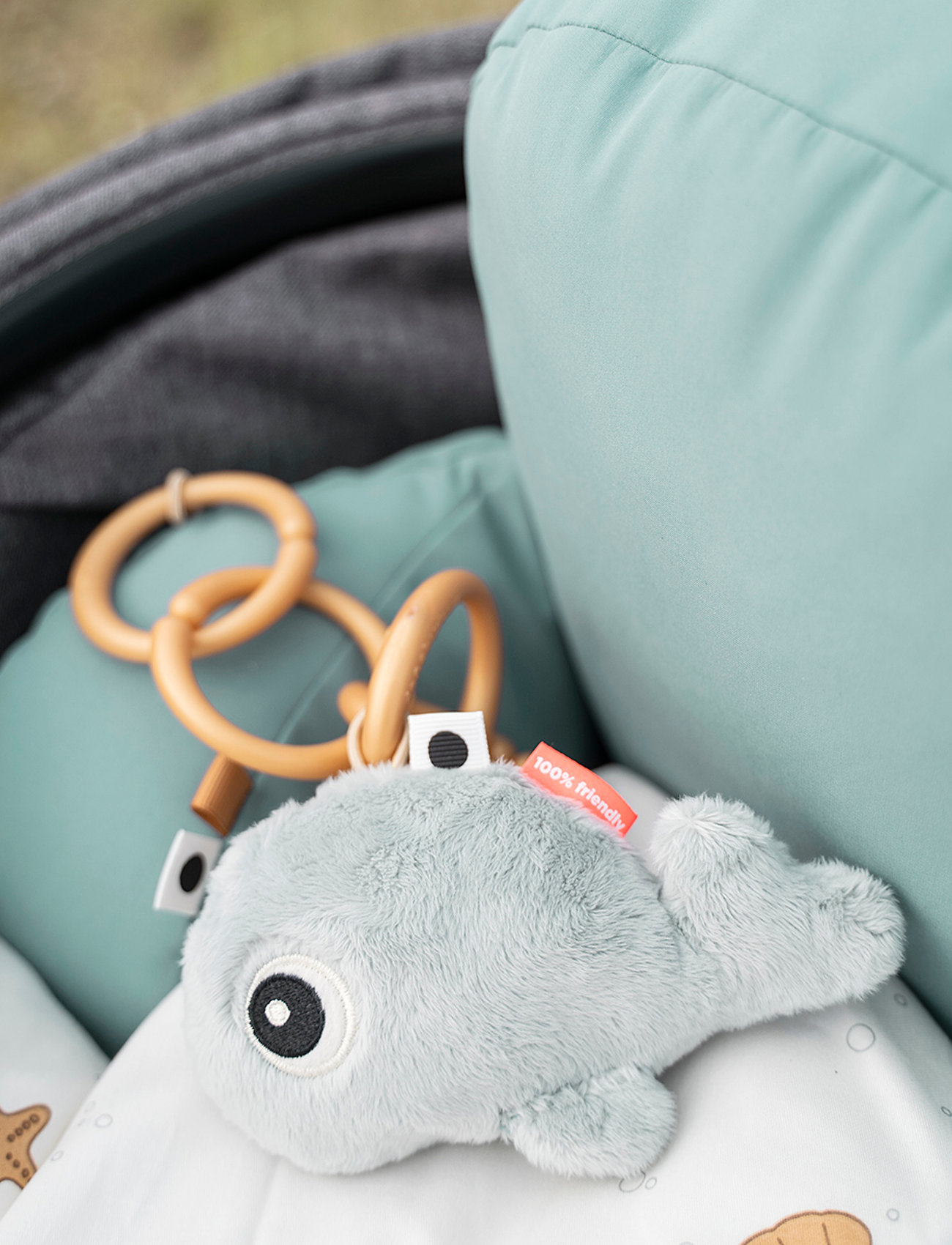 Done by Deer - Tiny sensory rattle Wally Blue - rangler - blue - 2