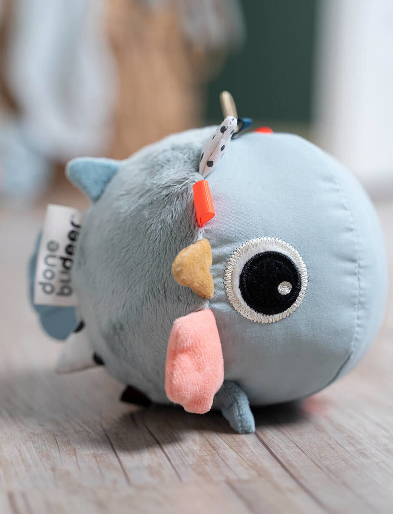 Done by Deer Activity Ball Puffee Blue, Ø 12 cm, Blue, Educational Legetøj > Activity Legetøj, Børn