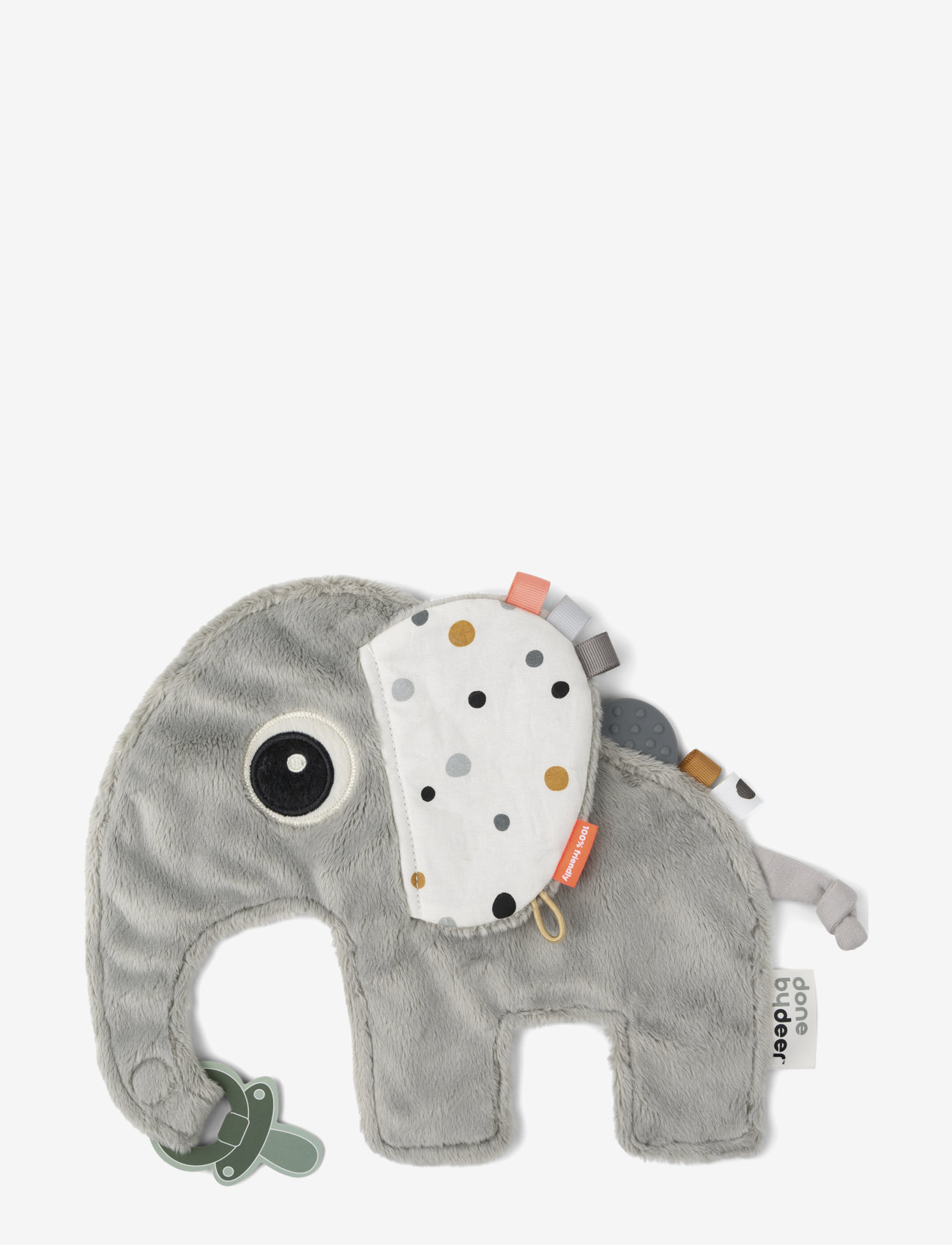 Done by Deer - Cozy friend Elphee Grey - schmusetuch - grey - 0