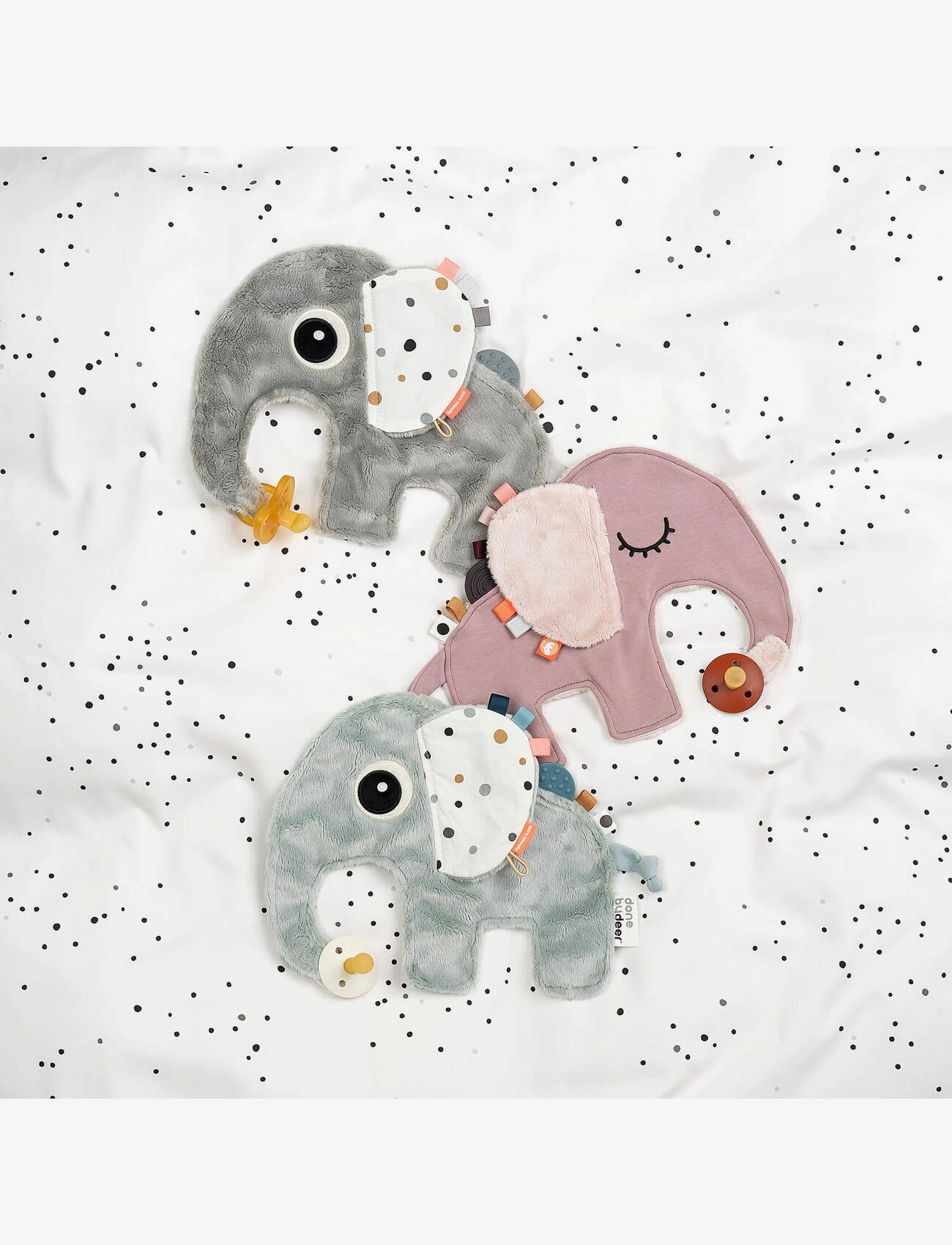 Done by Deer - Cozy friend Elphee Grey - snuttefiltar - grey - 3