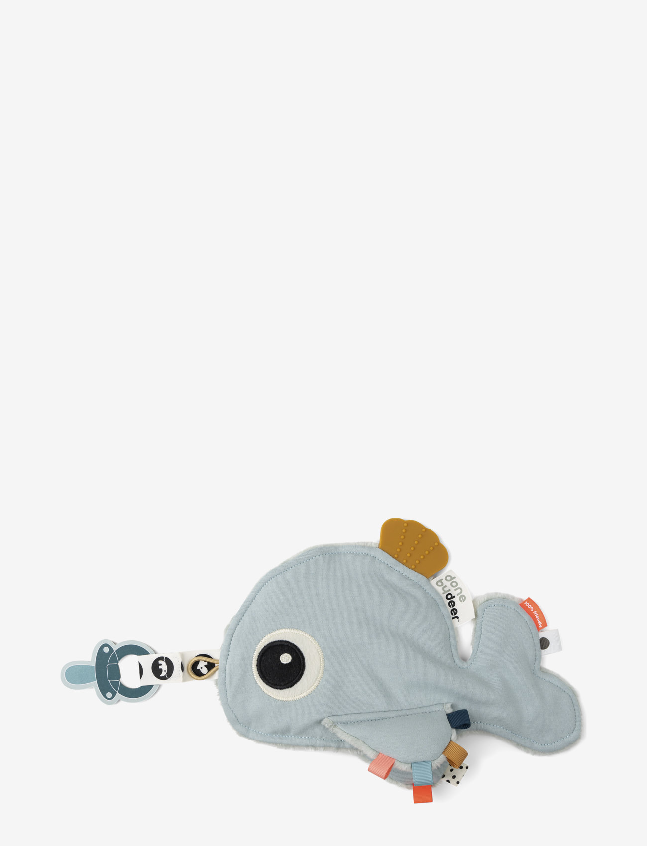 Done by Deer - Cozy friend Wally Blue - schnullerband - blue - 0