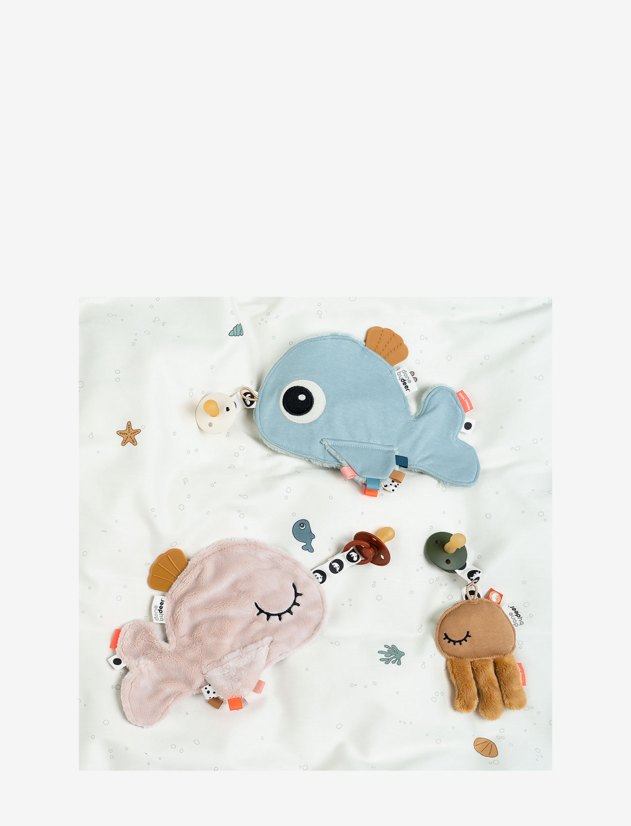 Done by Deer - Cozy friend Wally Blue - schnullerband - blue - 3