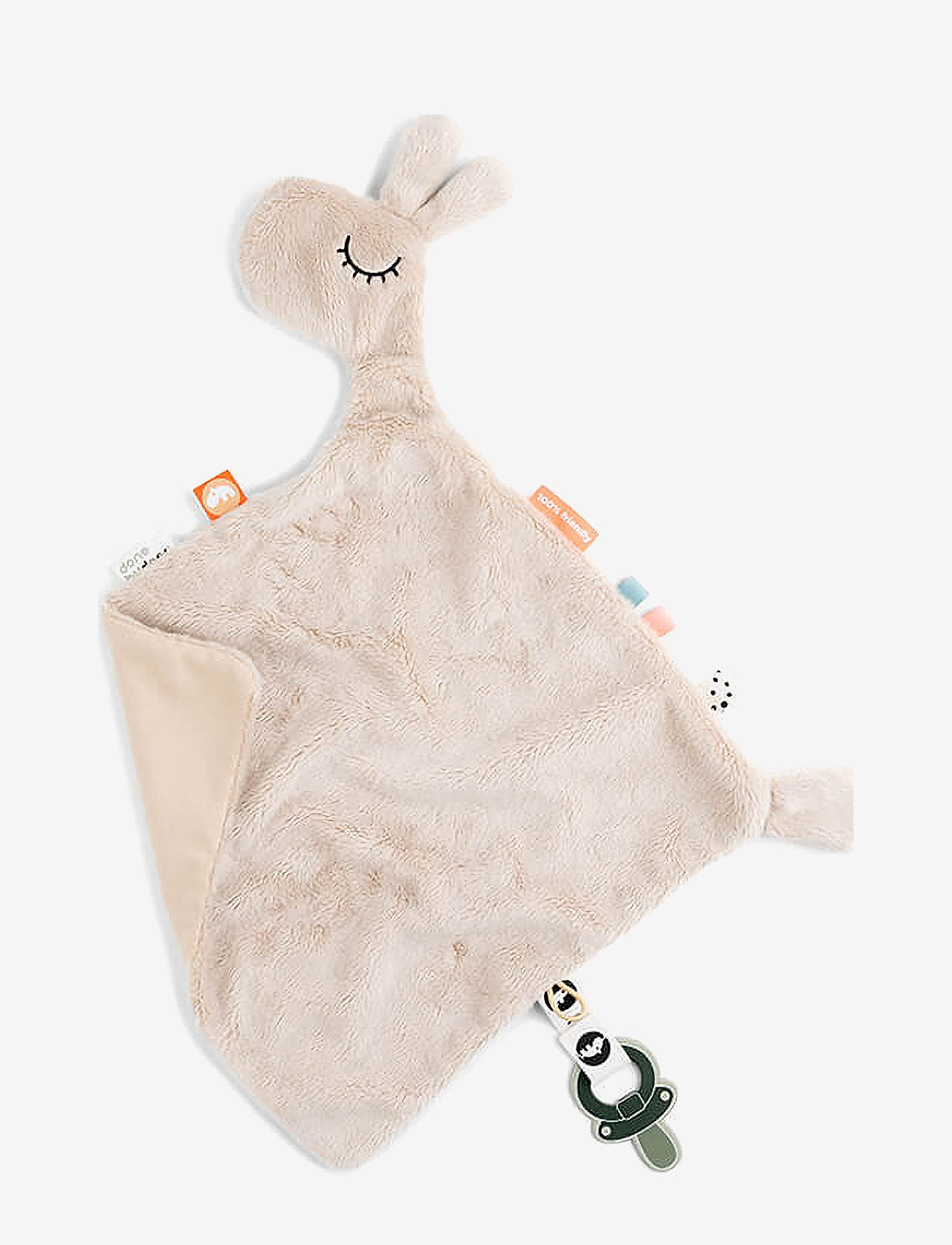 Done by Deer Comfort Blanket Lalee Sand, Børn, Lama Sutteklud, Beige, Str: 30X 30CM
