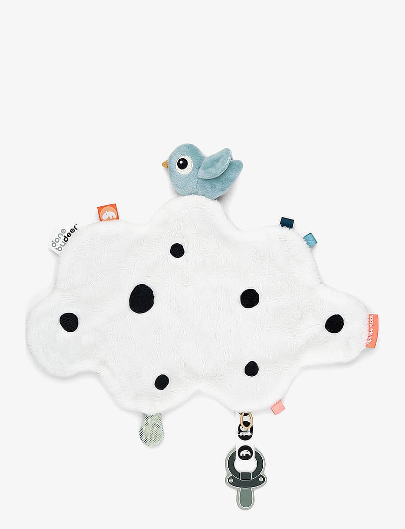 Done by Deer - Comfort blanket Happy clouds Blue - snuttefiltar - blue - 1