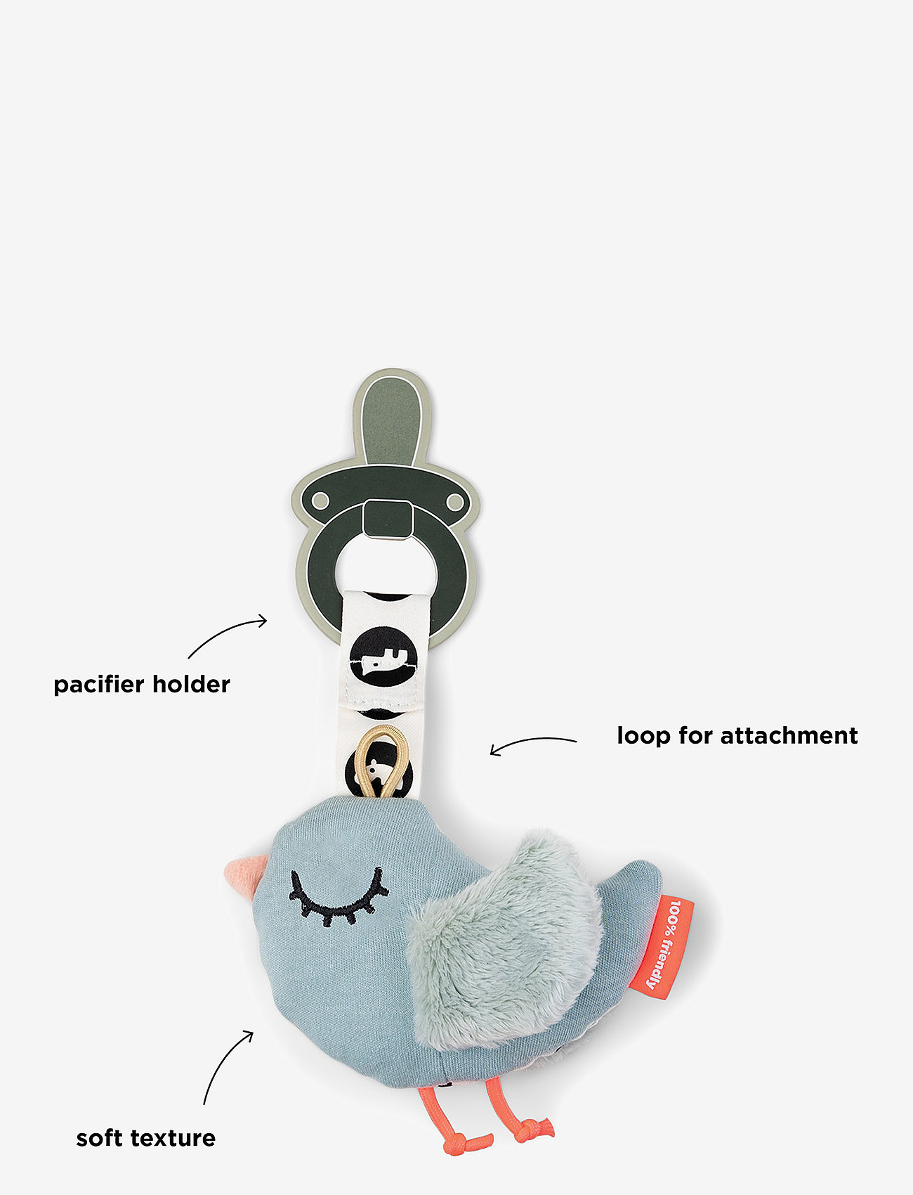 Done by Deer - Cozy keeper Birdee Blue - blue - 2