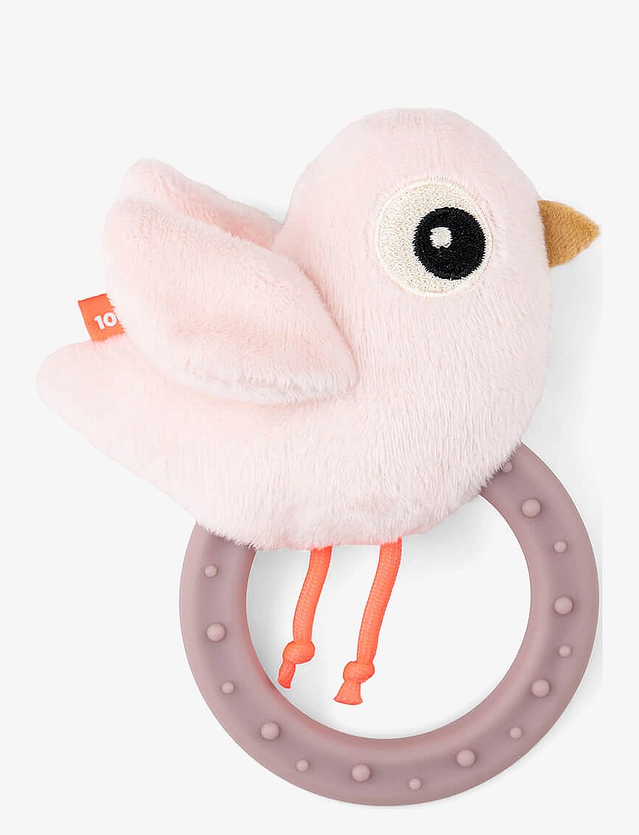Done by Deer - Sensory rattle w/teether Birdee Powder - beißspielzeug - powder - 2