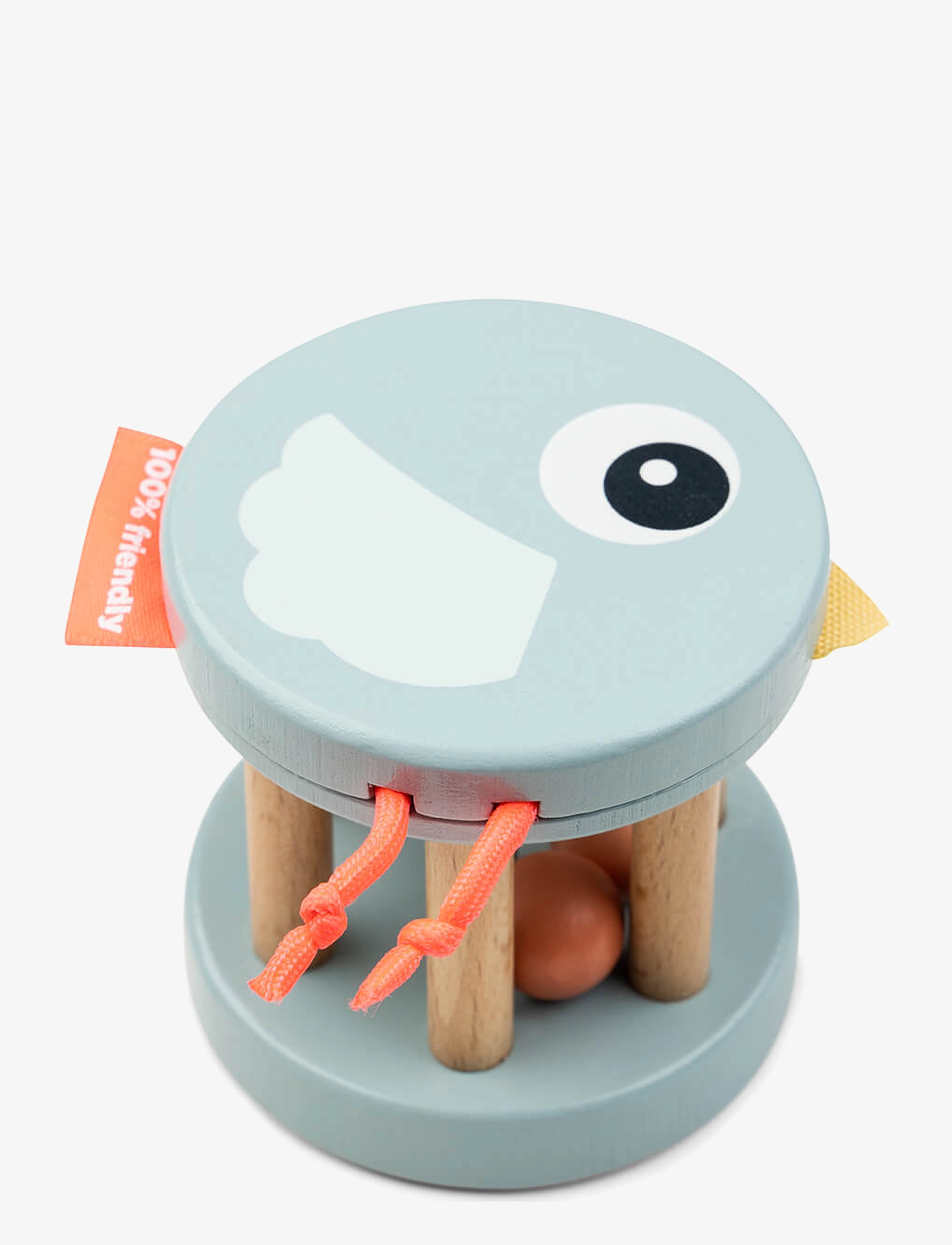 Done by Deer Wooden rattle Birdee Blue - STEAM-legetøj - BLUE / multi