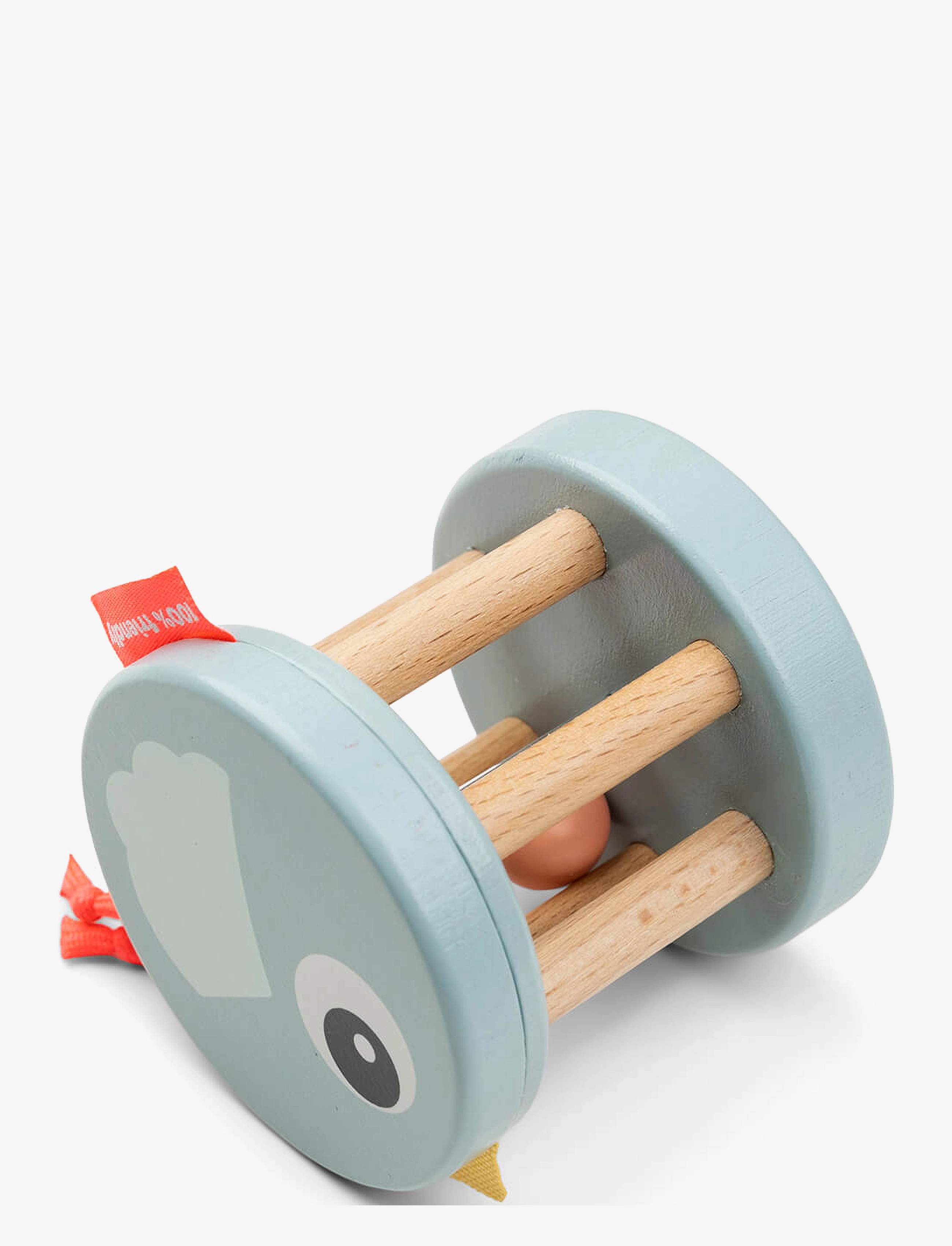 Done by Deer - Wooden rattle Birdee Blue - interaktivt legetøj - blue - 1