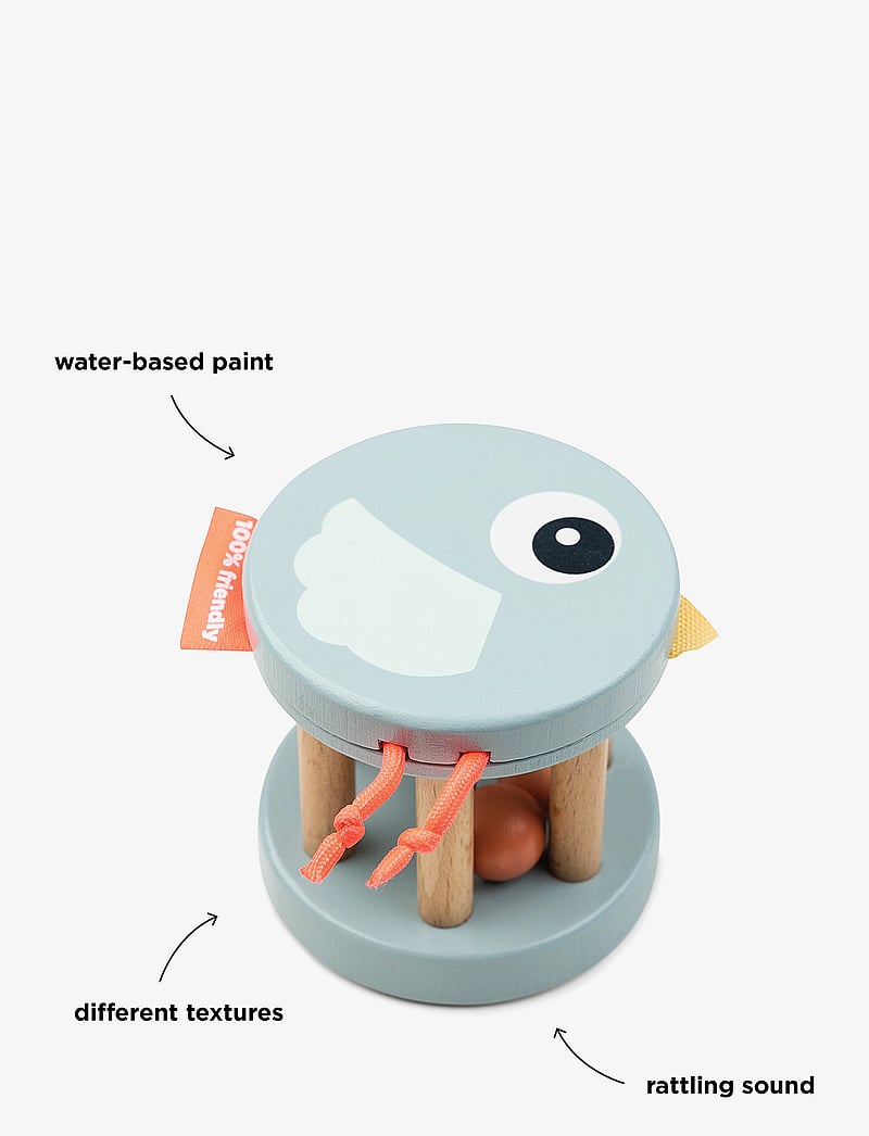 Done by Deer - Wooden rattle Birdee Blue - geschenke unter chf 30 - blue - 2