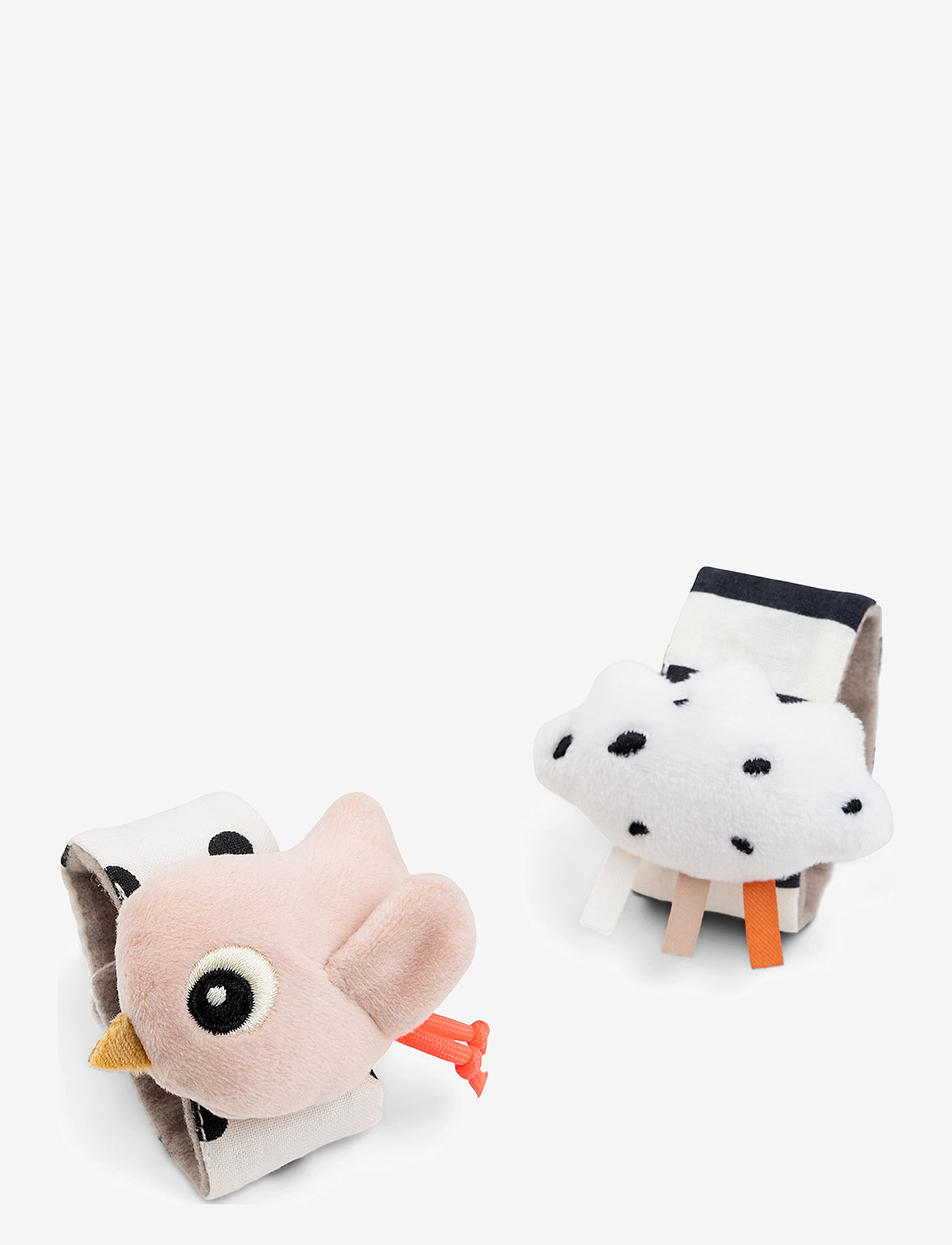 Done by Deer - Wrist rattle set 2-pack Happy clouds Powder - interactive toys - powder - 0