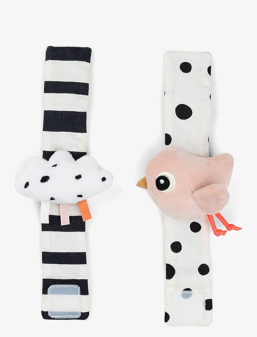 Done by Deer - Wrist rattle set 2-pack Happy clouds Powder - gagnvirk leikföng - powder - 1