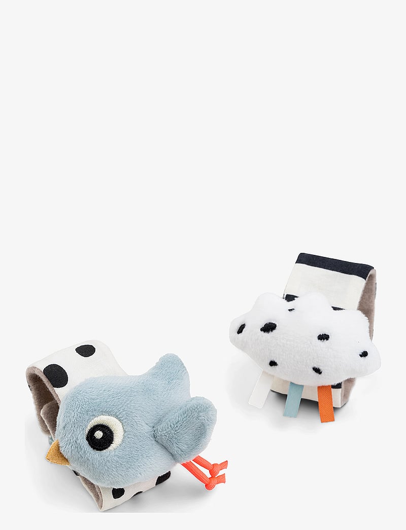 Done by Deer - Wrist rattle set 2-pack Happy clouds Blue - interaktives spielzeug - blue - 0