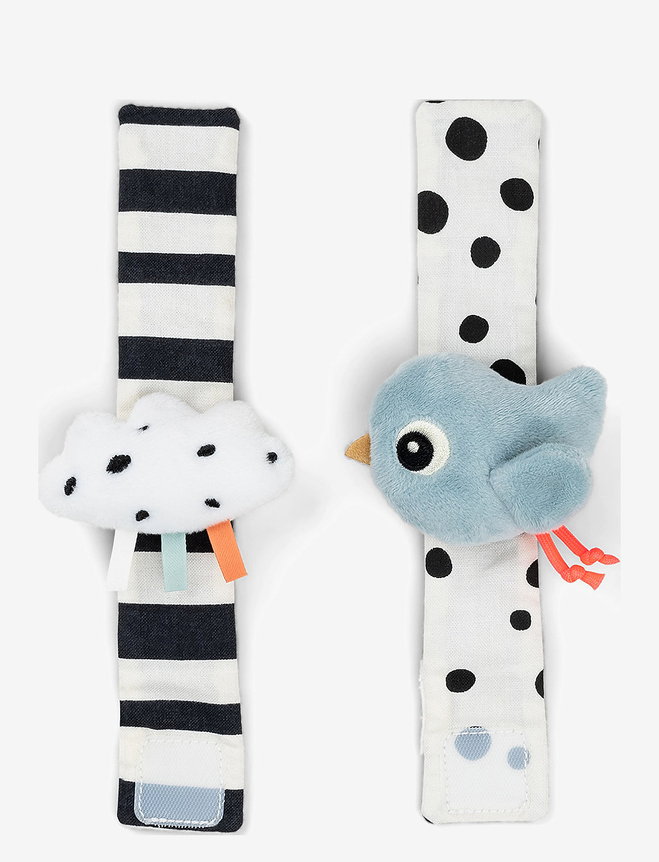 Done by Deer - Håndledsranglesæt 2 stk. Happy clouds Blå - interaktivt legetøj - blue - 1