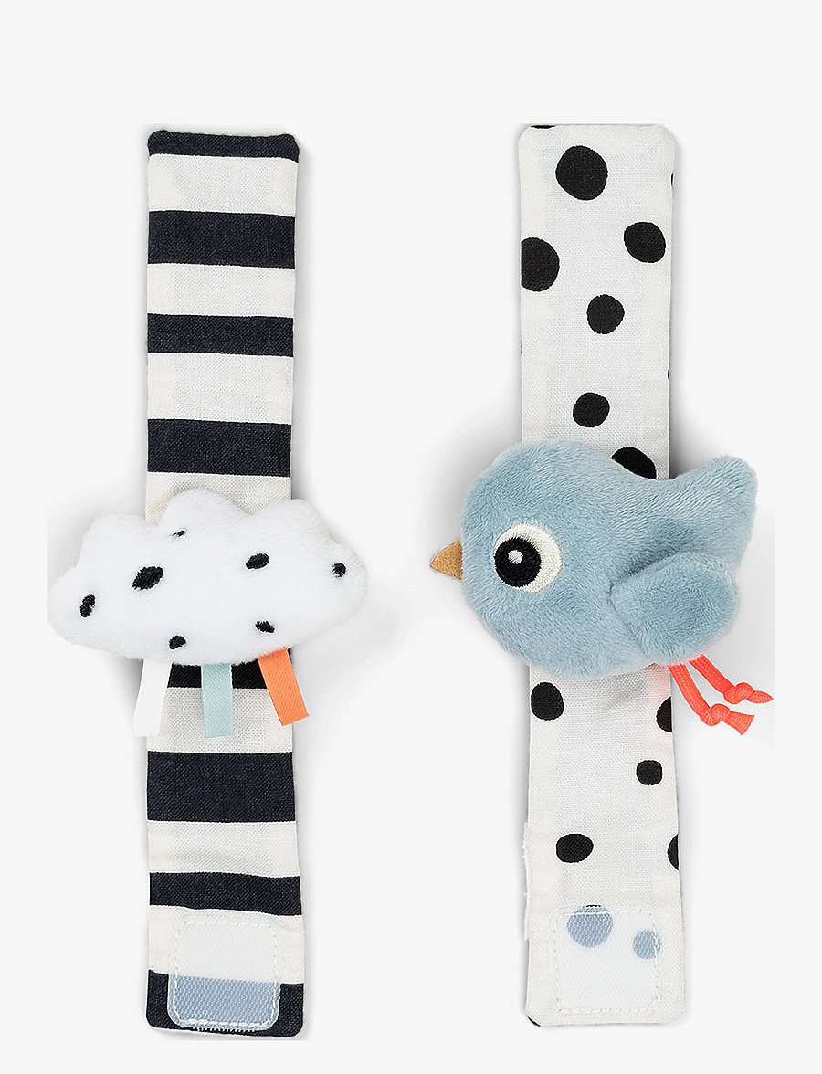 Done by Deer - Wrist rattle set 2-pack Happy clouds Blue - interaktiivsed mänguasjad - blue - 1
