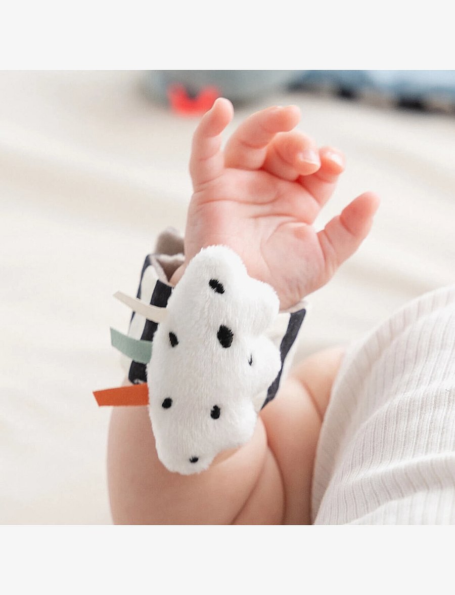 Done by Deer - Wrist rattle set 2-pack Happy clouds Blue - interaktiivsed mänguasjad - blue - 3