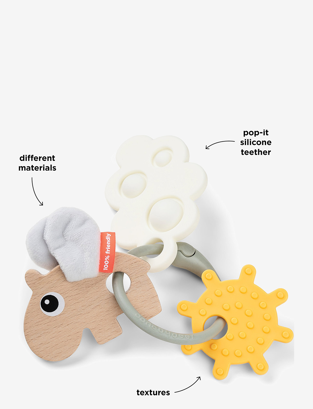 Done by Deer - Sensory activity ring Happy clouds Colour mix - interaktiva leksaker - colour mix - 1