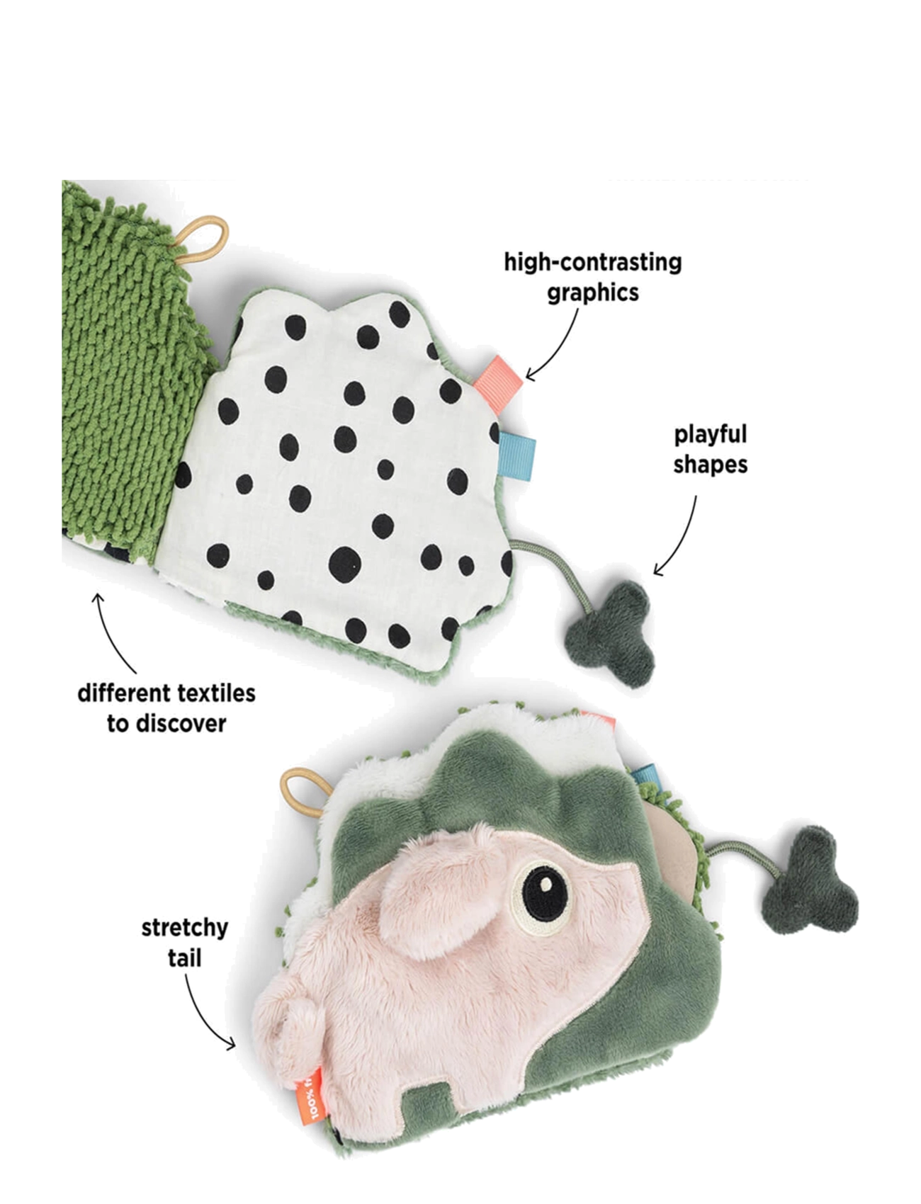 Done by Deer - Sensory baby book Tiny farm Colour mix - beebide mänguasjad - colour mix - 4