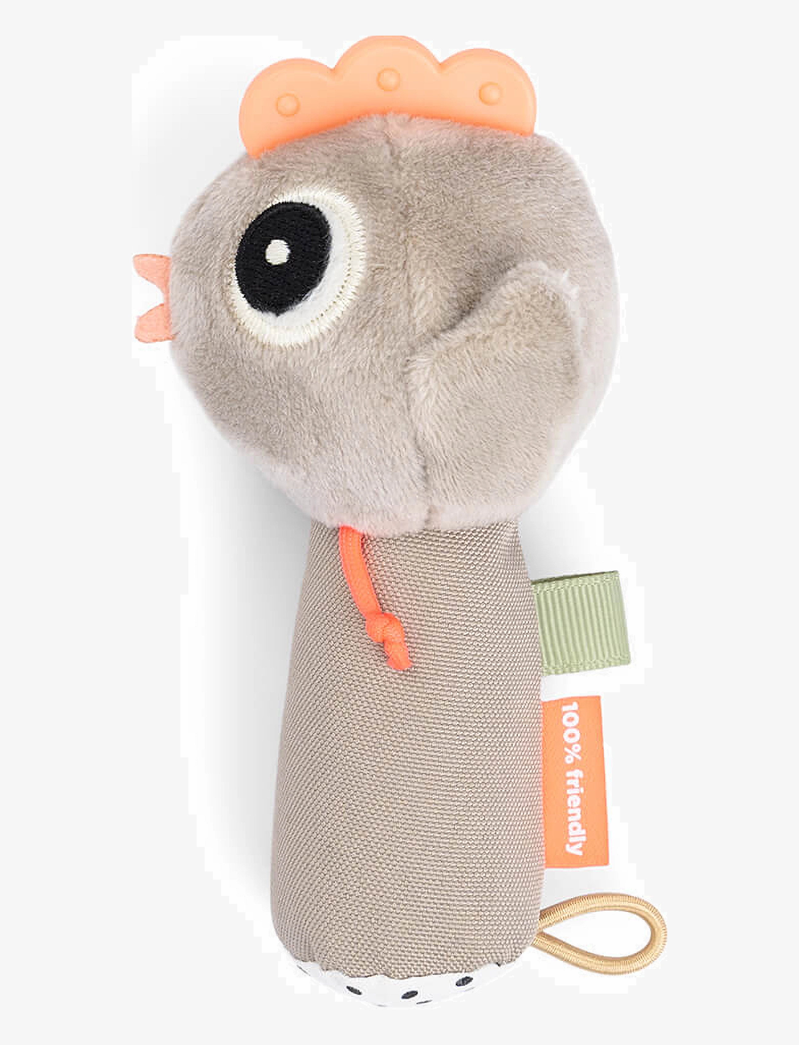 Done by Deer Sensory Rattle Tiny Farm Sand, 14XØ 6 cm, Baby Spielzeug, Beige - Rattles, Kinder
