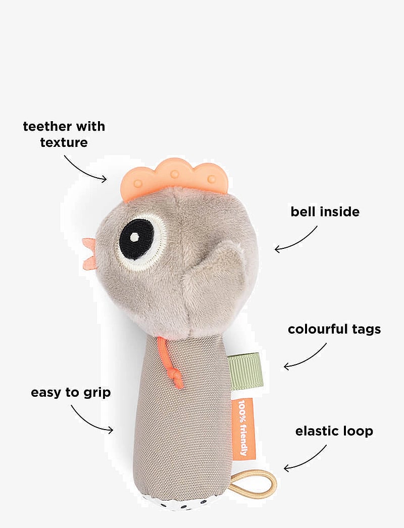 Done by Deer - Sensory rattle Tiny farm Sand - rasseln - sand - 1