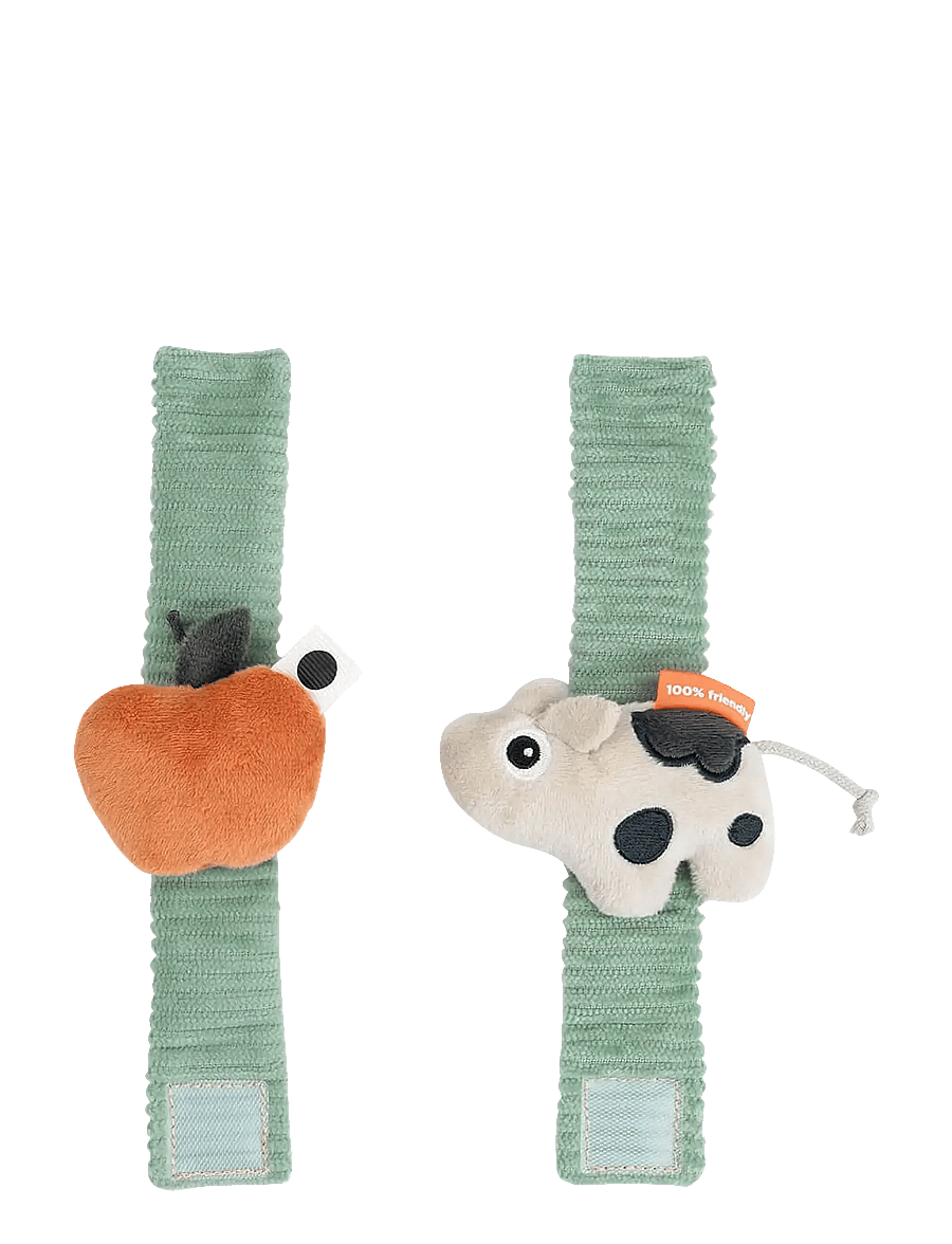 Done by Deer - Wrist rattle set 2-pack Dotti Green - hristur og hringlur - green - 1