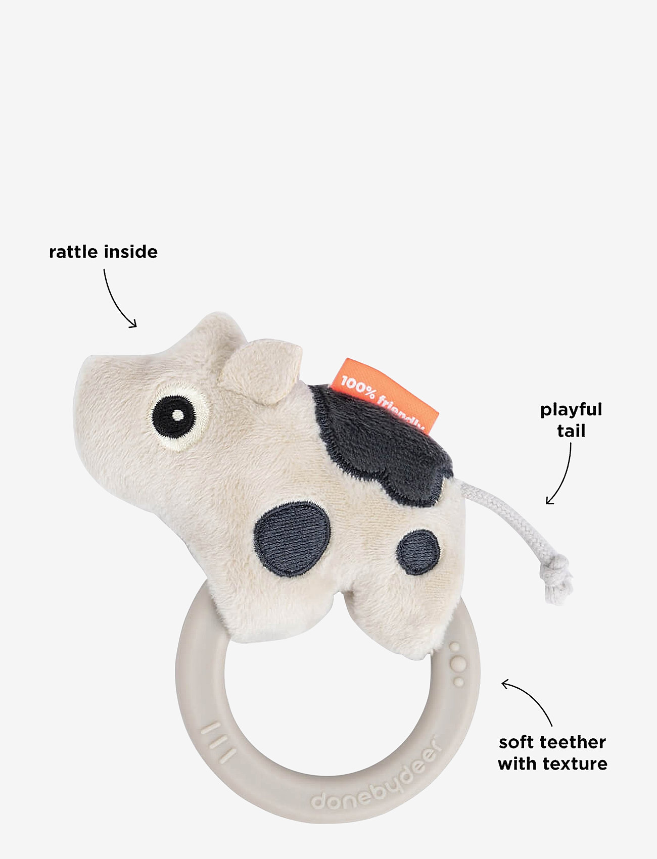 Done by Deer - Sensory rattle w/teether Dotti Sand - beißspielzeug - sand - 2