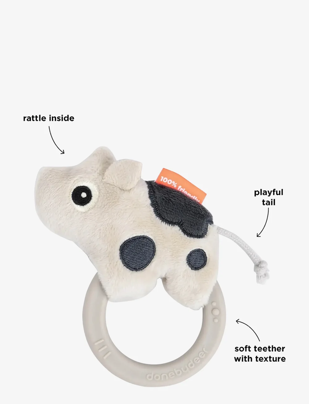 Done by Deer - Sensory rattle w/teether Dotti Sand - beißspielzeug - sand - 2