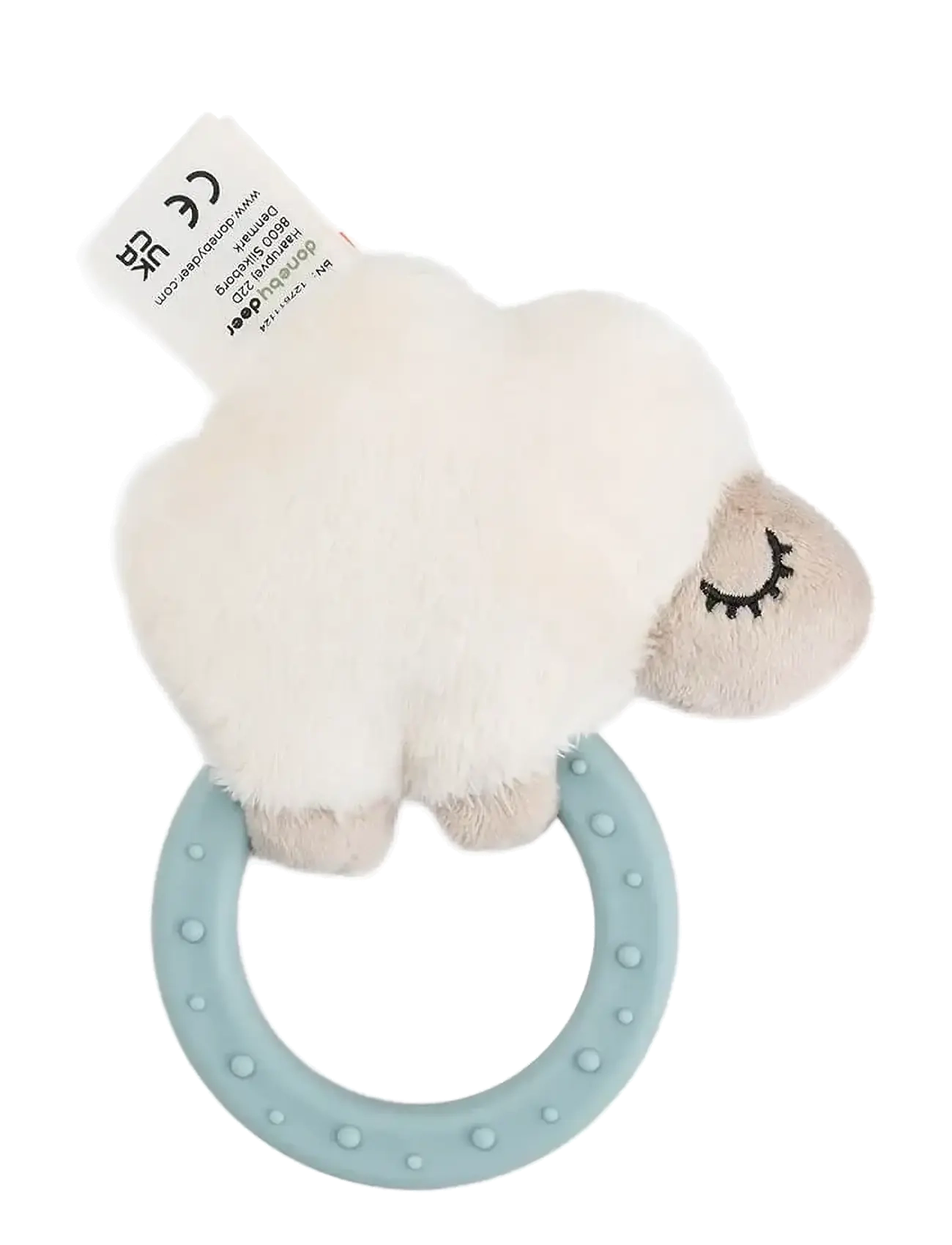 Done by Deer - Sensory rattle w/teether Sheepy Blue - gryzaki - blue - 2