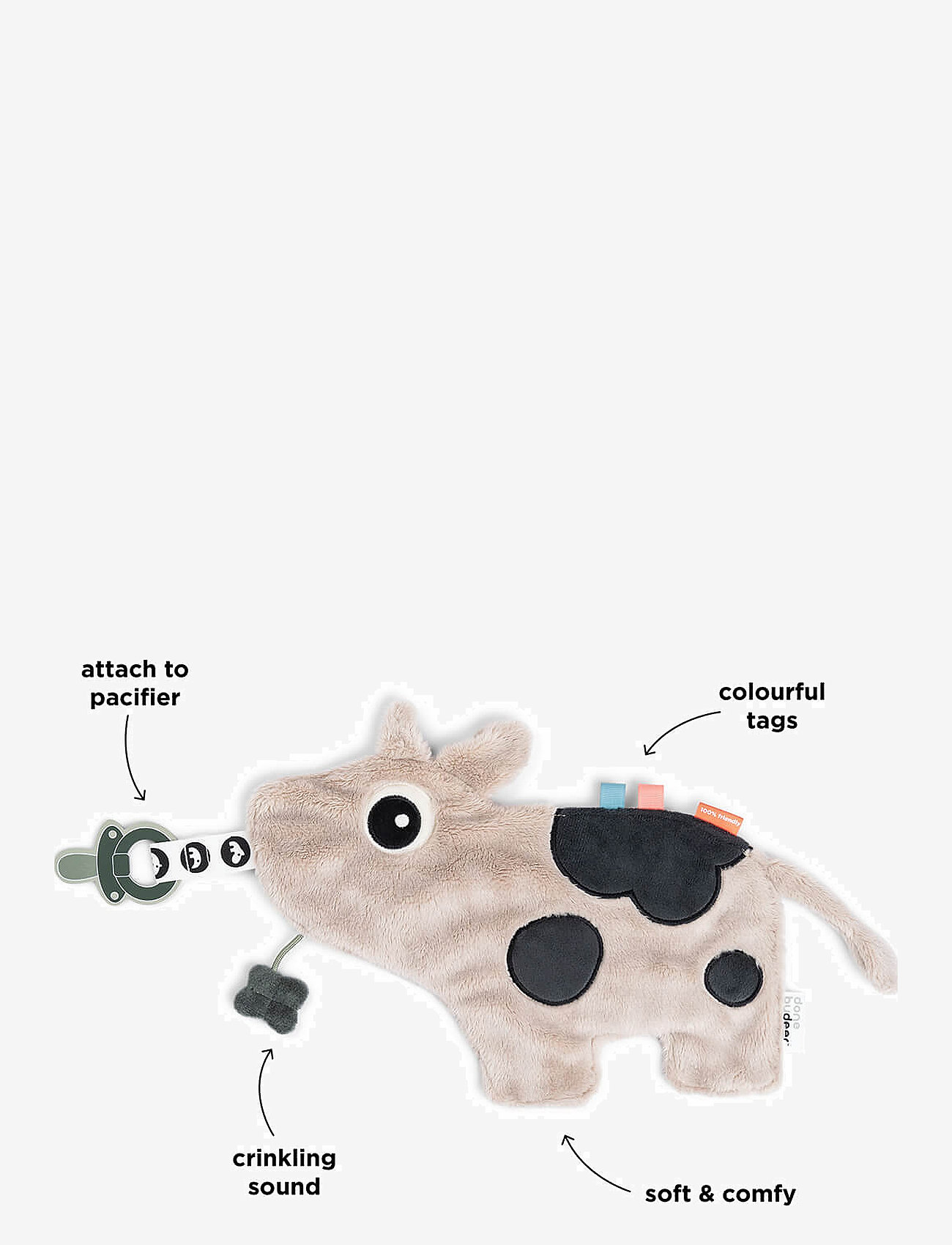 Done by Deer - Cozy friend Dotti Sand - teething toys - sand - 2