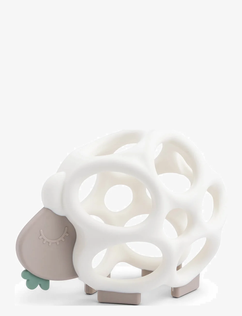 Done by Deer - Grip & teether toy Sheepy Sand - närimismänguasjad - sand - 0