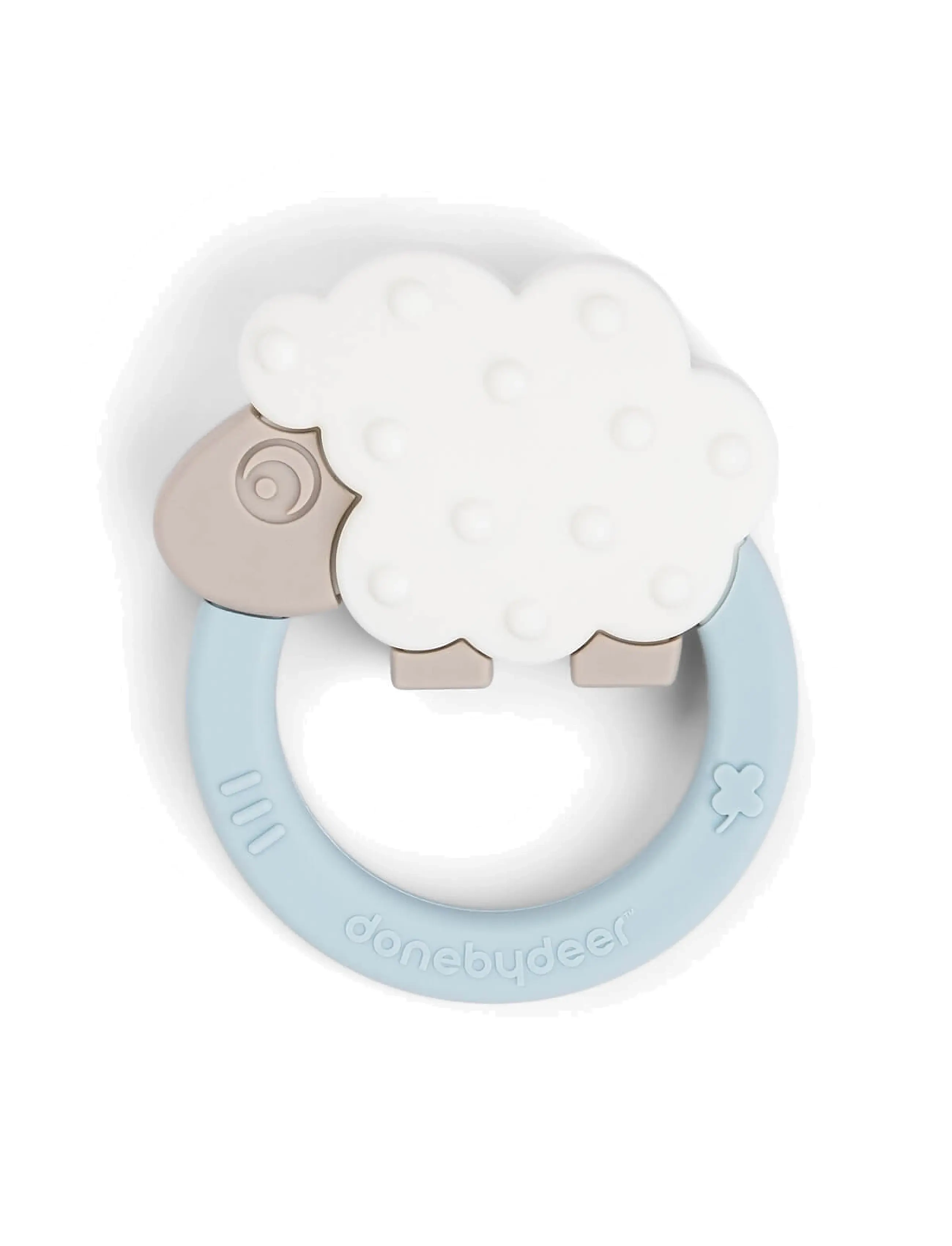 Done by Deer Teether Sheepy Blue, 7X 8.5X 2.5 cm, Blue, Baby Legetøj > Teething Legetøj, Børn