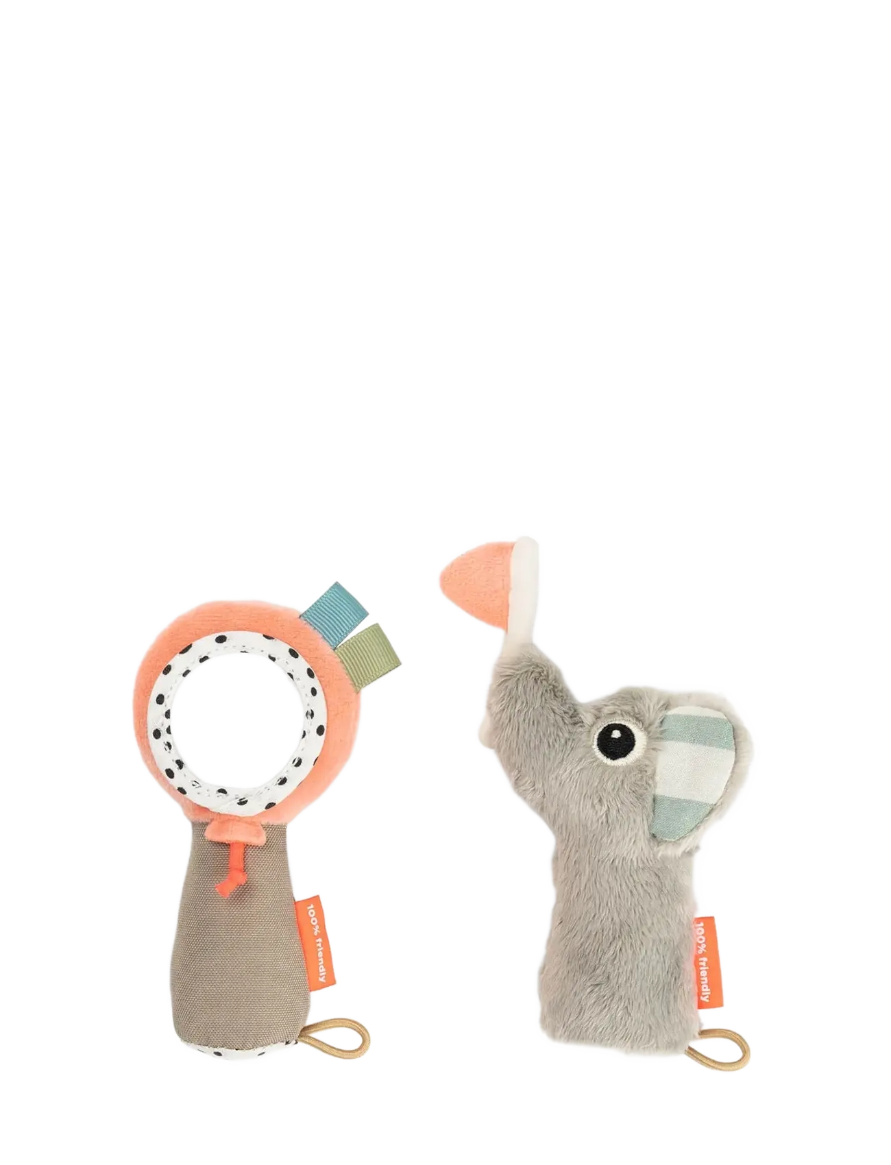 Done by Deer Sensory rattle mirror set Celebration Colour mix - Babyleksaker - COLOUR MIX / orange