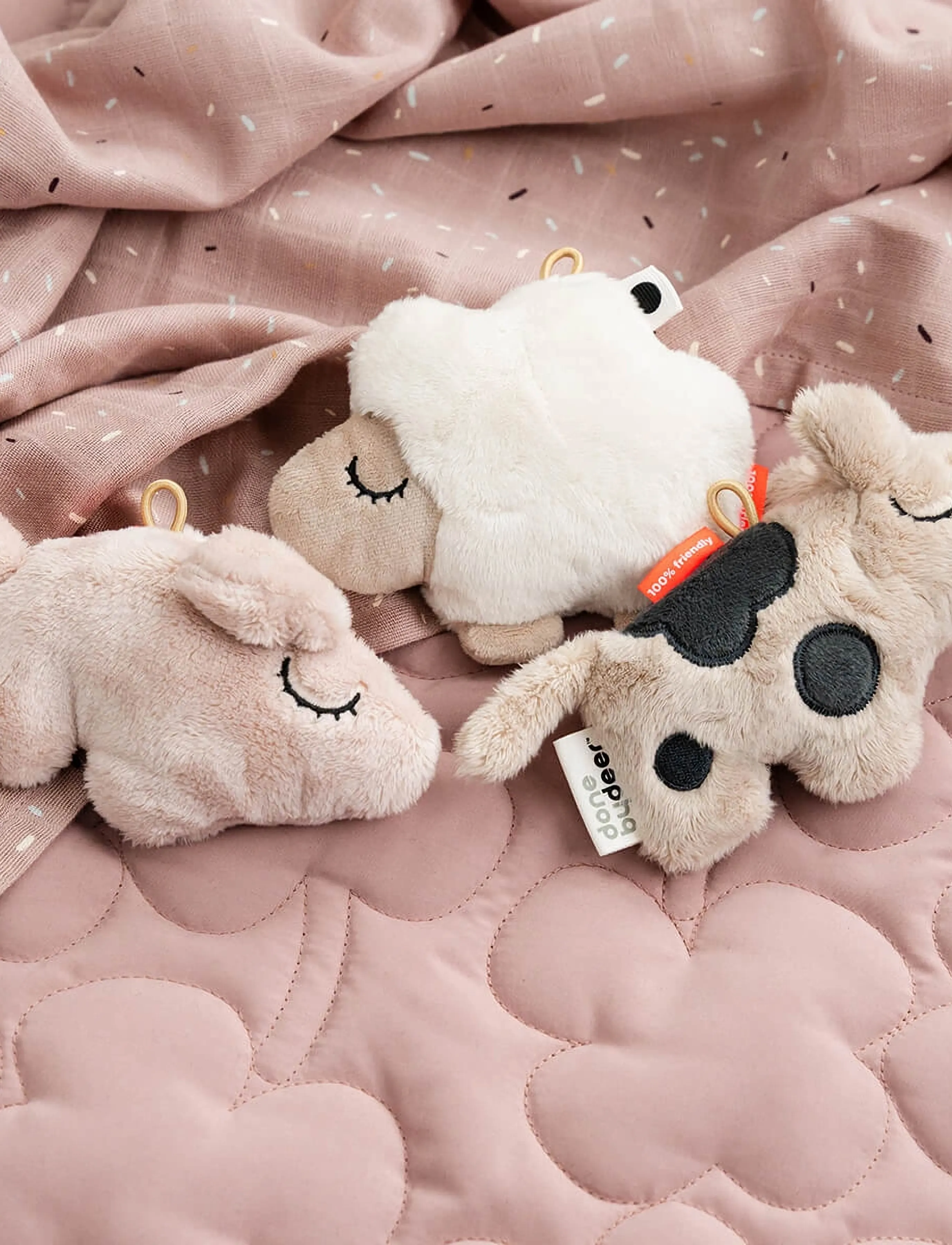 Done by Deer - Tiny sensory rattle Sheepy Sand - pehmed loomad - sand - 3