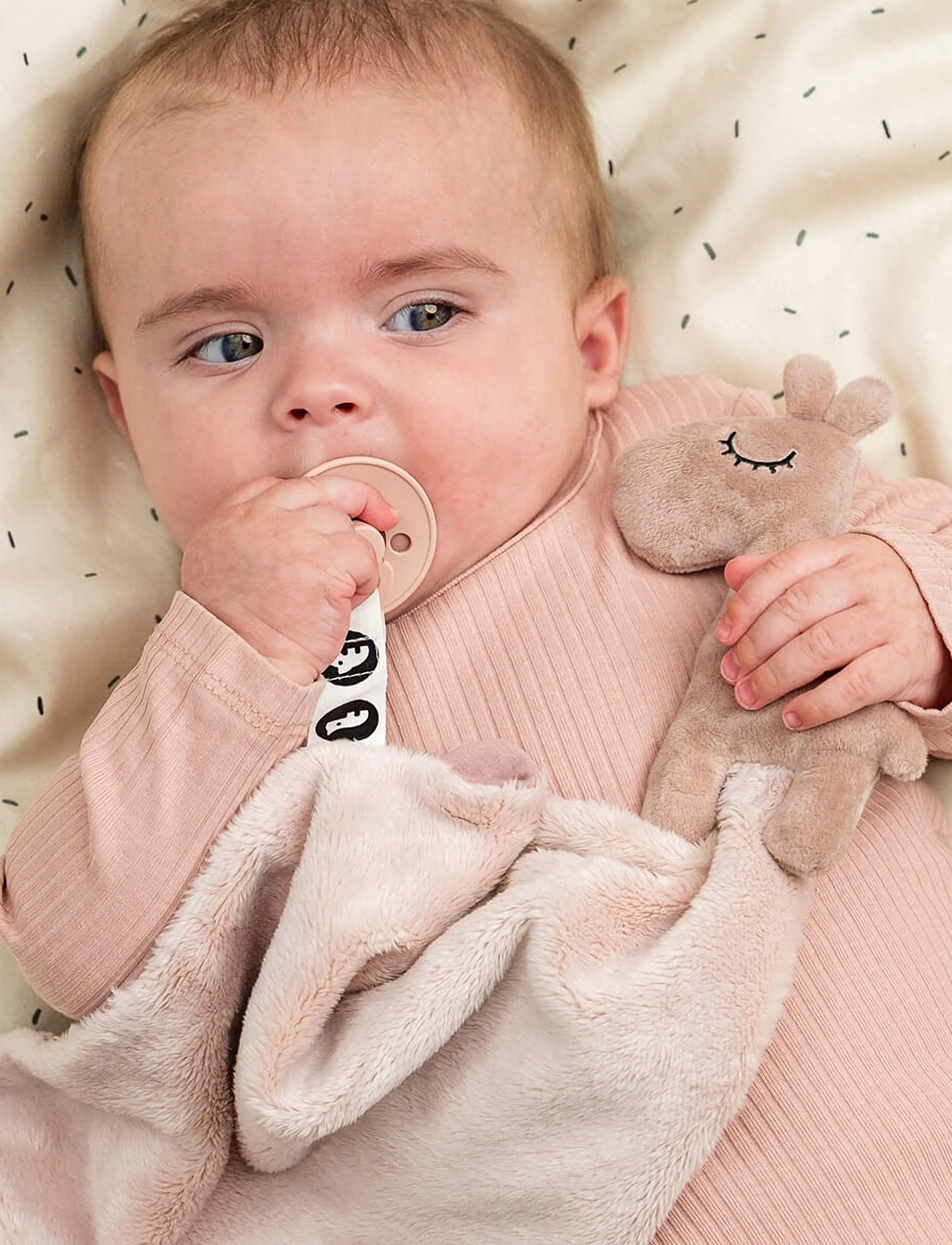 Done by Deer - Comfort blanket Raffi Powder - cuddle blankets - powder - 4