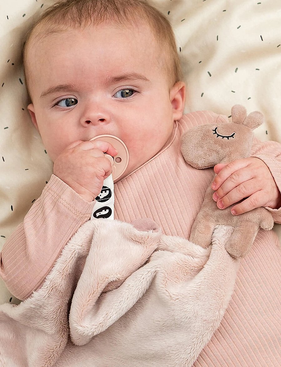 Done by Deer - Comfort blanket Raffi Powder - schmusetuch - powder - 4