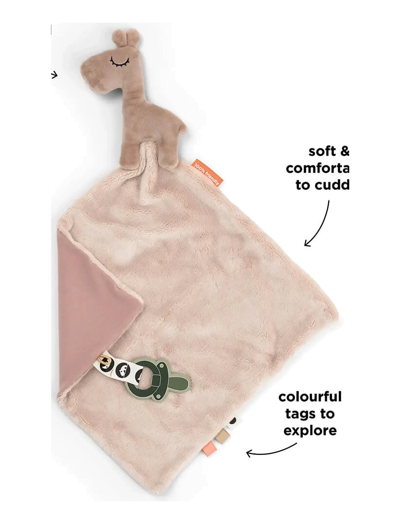 Done by Deer - Comfort blanket Raffi Powder - cuddle blankets - powder - 3