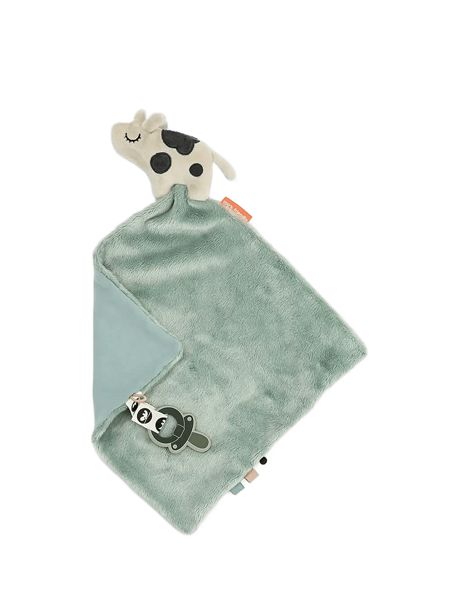 Done by Deer - Comfort blanket Dotti Blue - schmusetuch - blue - 1